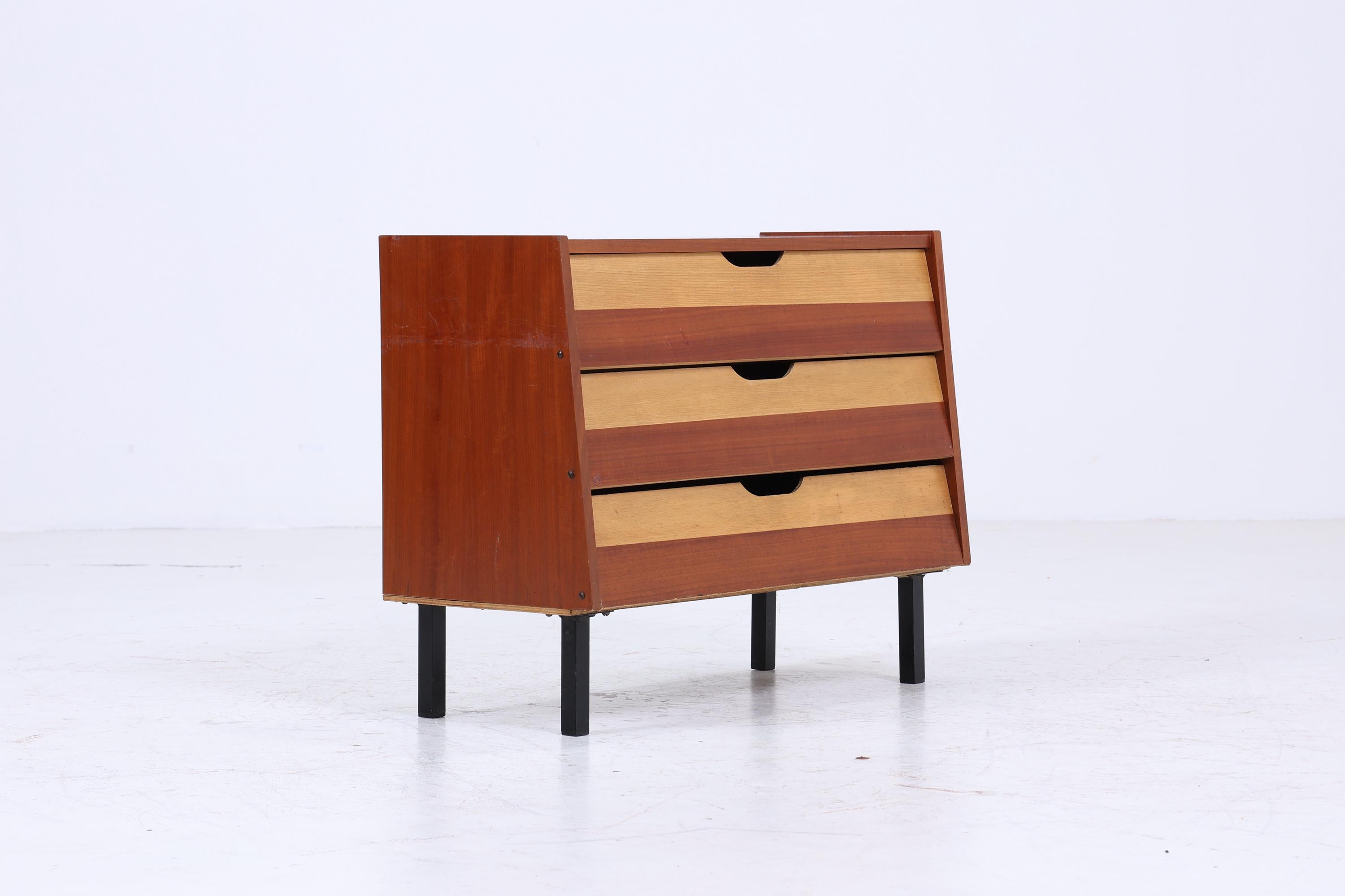 Vintage Schuhkommode aus den 60er Jahren | Mid Century Schrank Kommode Retro Schuhschrank Flur Holz Aufbewahrung