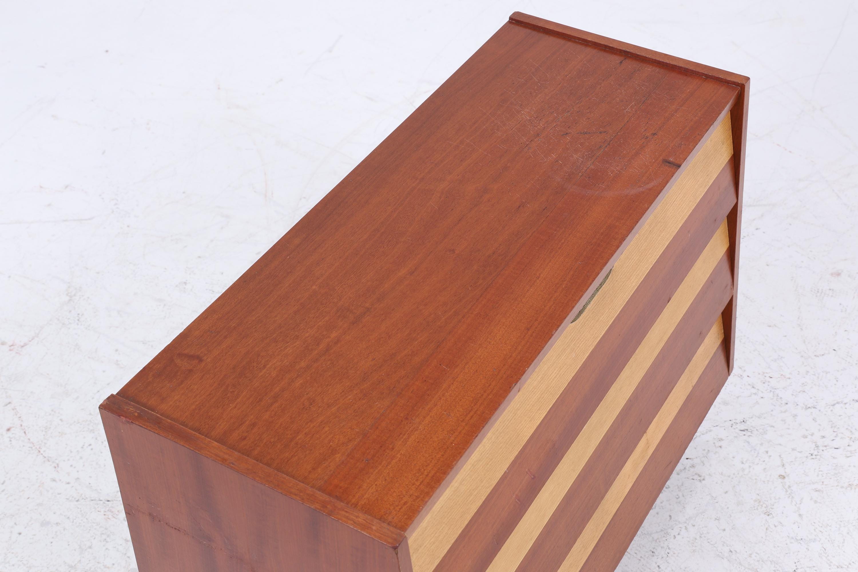 Vintage Schuhkommode aus den 60er Jahren | Mid Century Schrank Kommode Retro Schuhschrank Flur Holz Aufbewahrung