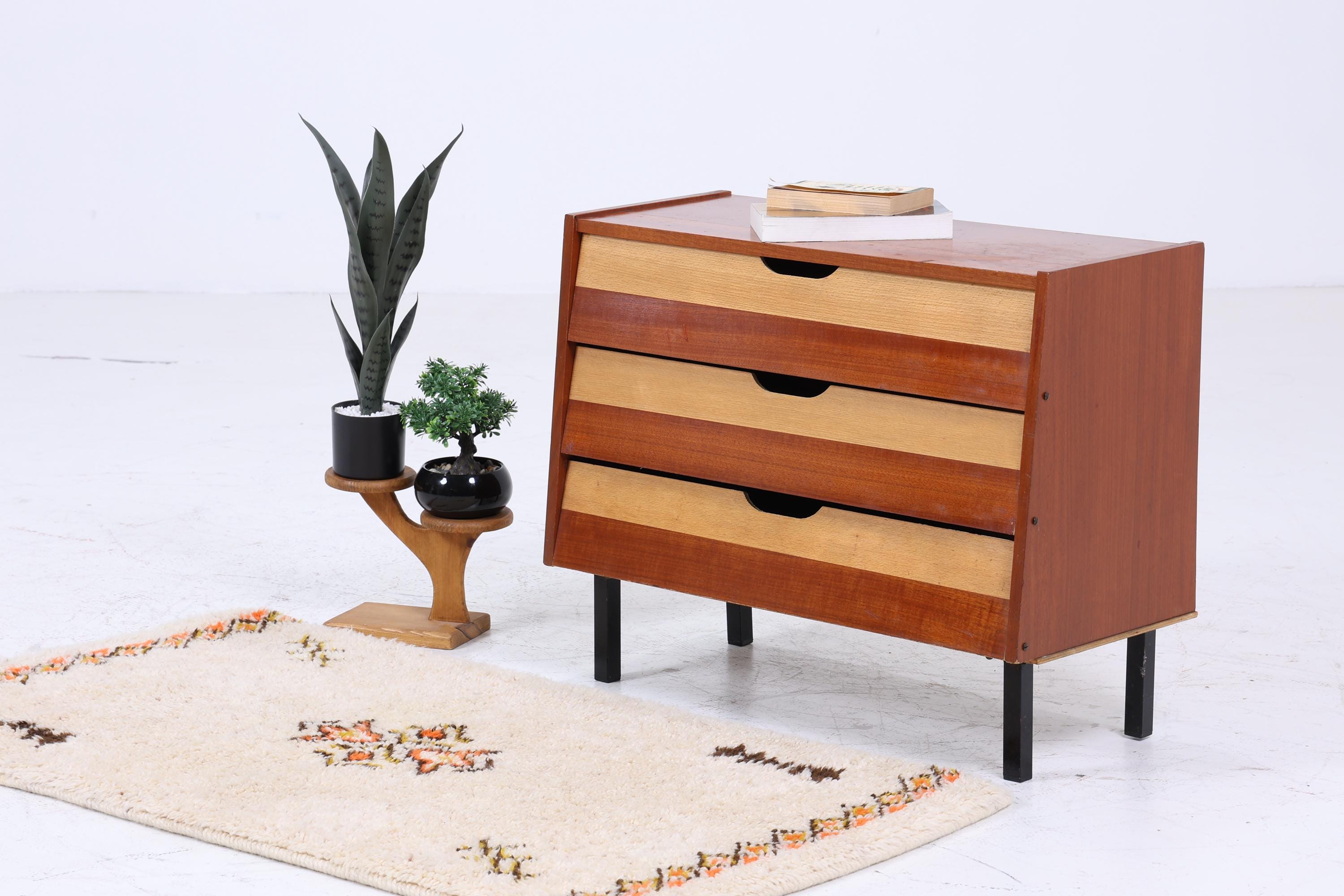Vintage Schuhkommode aus den 60er Jahren | Mid Century Schrank Kommode Retro Schuhschrank Flur Holz Aufbewahrung
