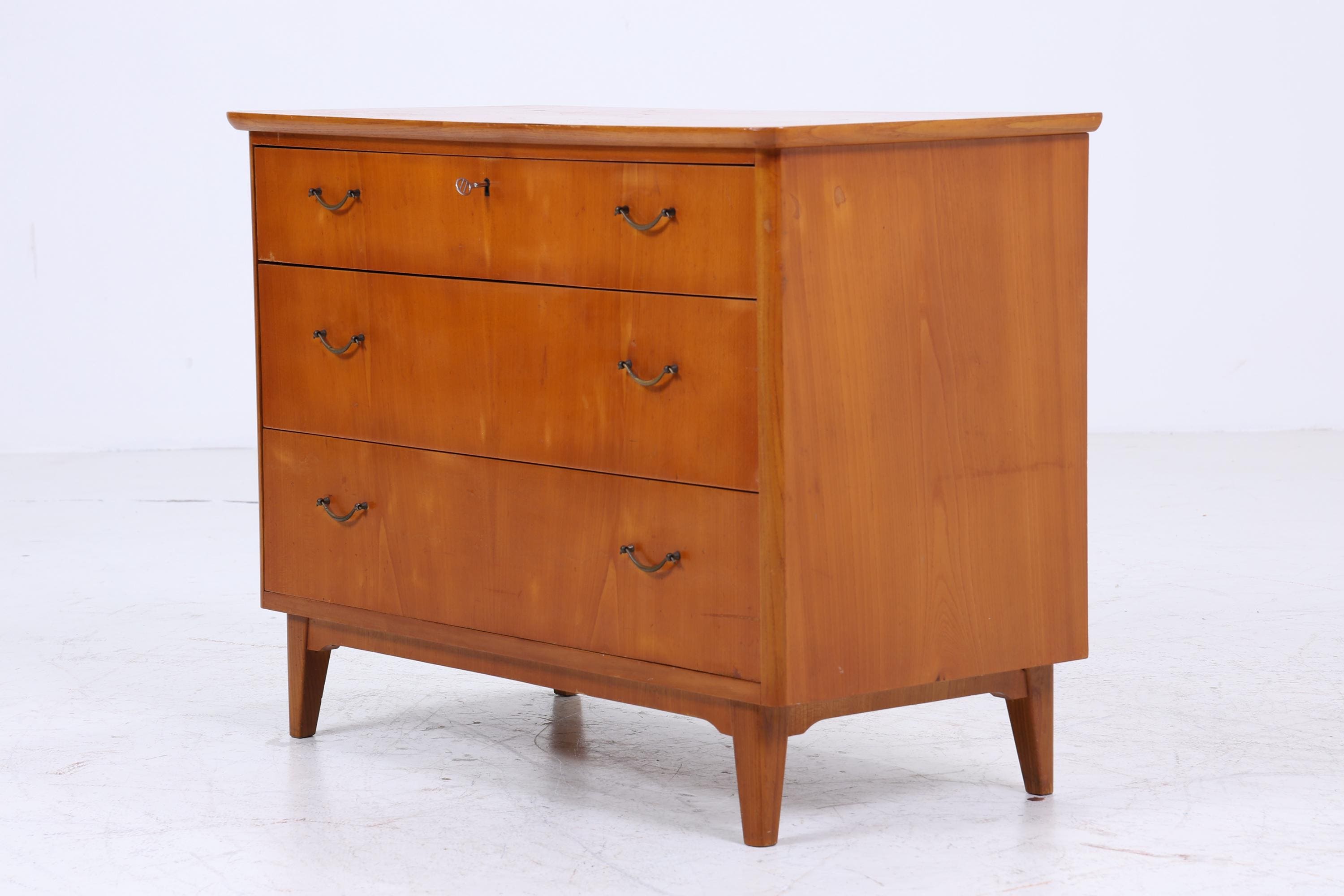60er Jahre Schubladen Kommode | Mid Century Schubladen Schrank | Vintage Holz Aufbewahrung