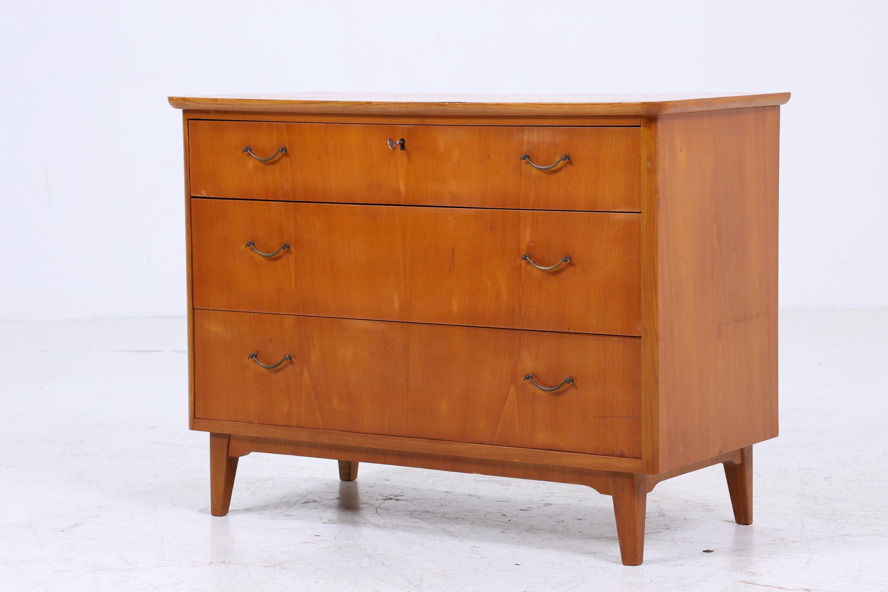 60er Jahre Schubladen Kommode | Mid Century Schubladen Schrank | Vintage Holz Aufbewahrung