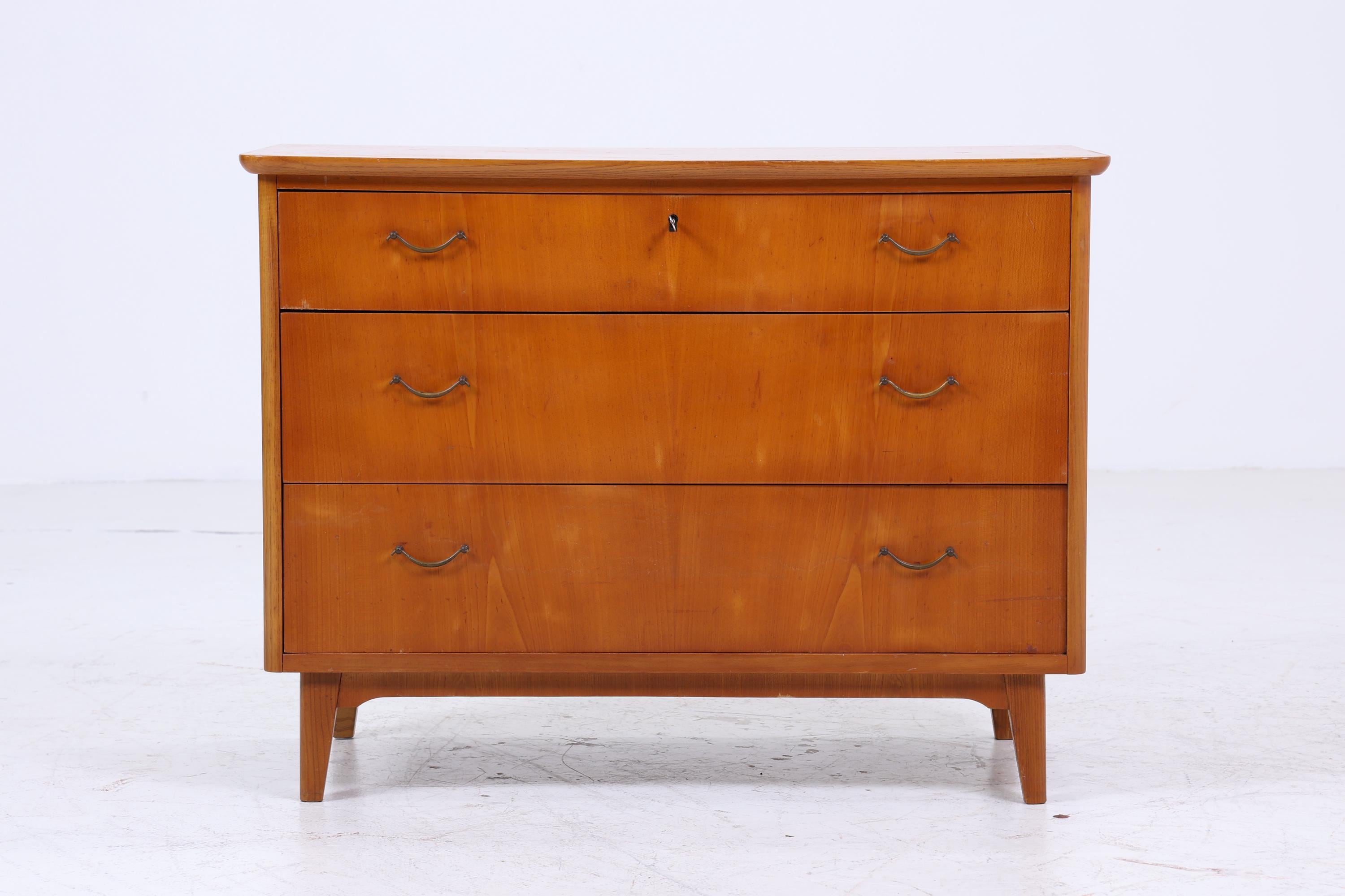 60er Jahre Schubladen Kommode | Mid Century Schubladen Schrank | Vintage Holz Aufbewahrung