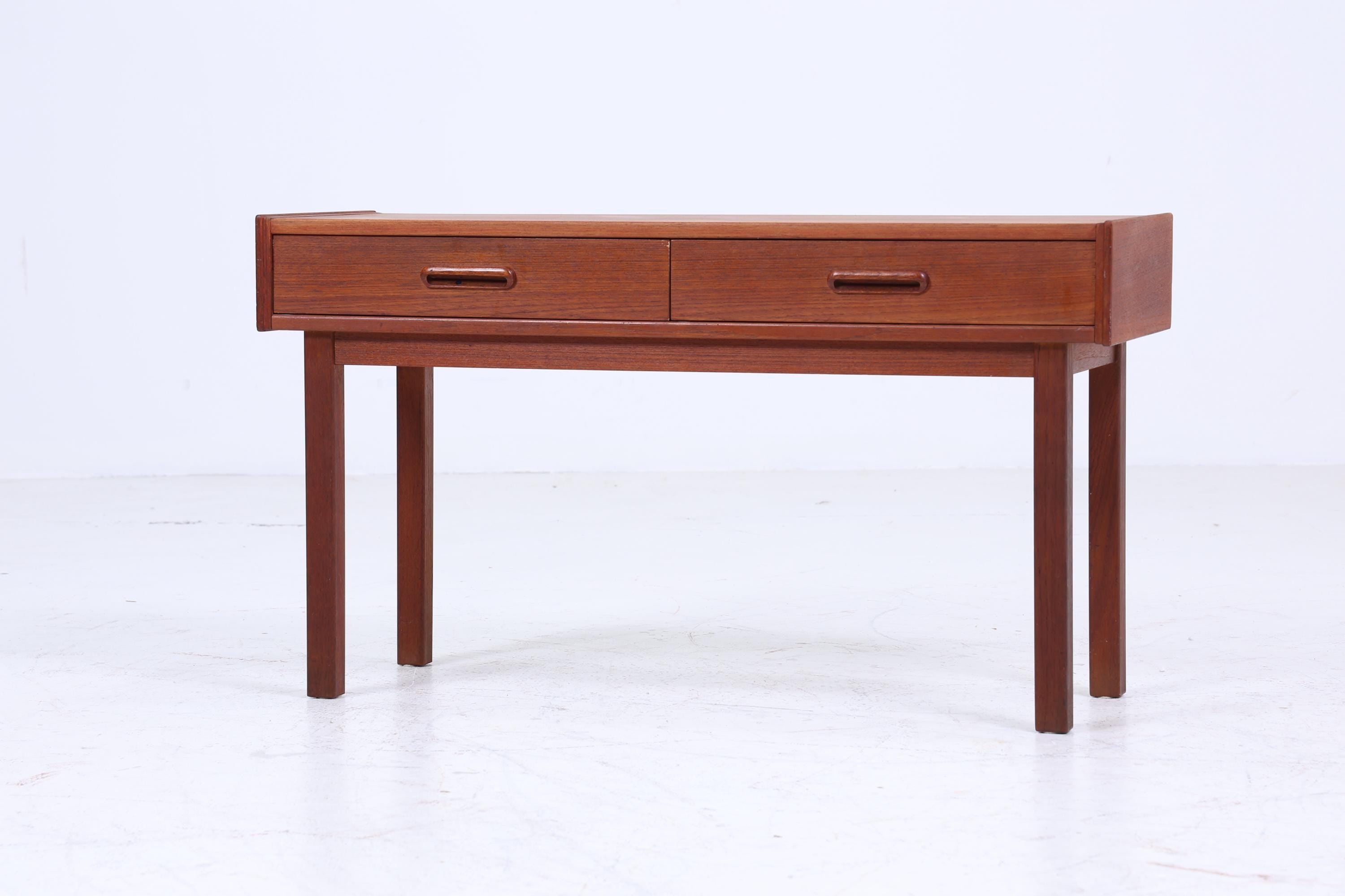 ❌SALE❌ Kleine Mid Century Teak Kommode | Vintage Schubladen Schrank Holz Aufbewahrung 50er 60er Nachttisch Blumentisch