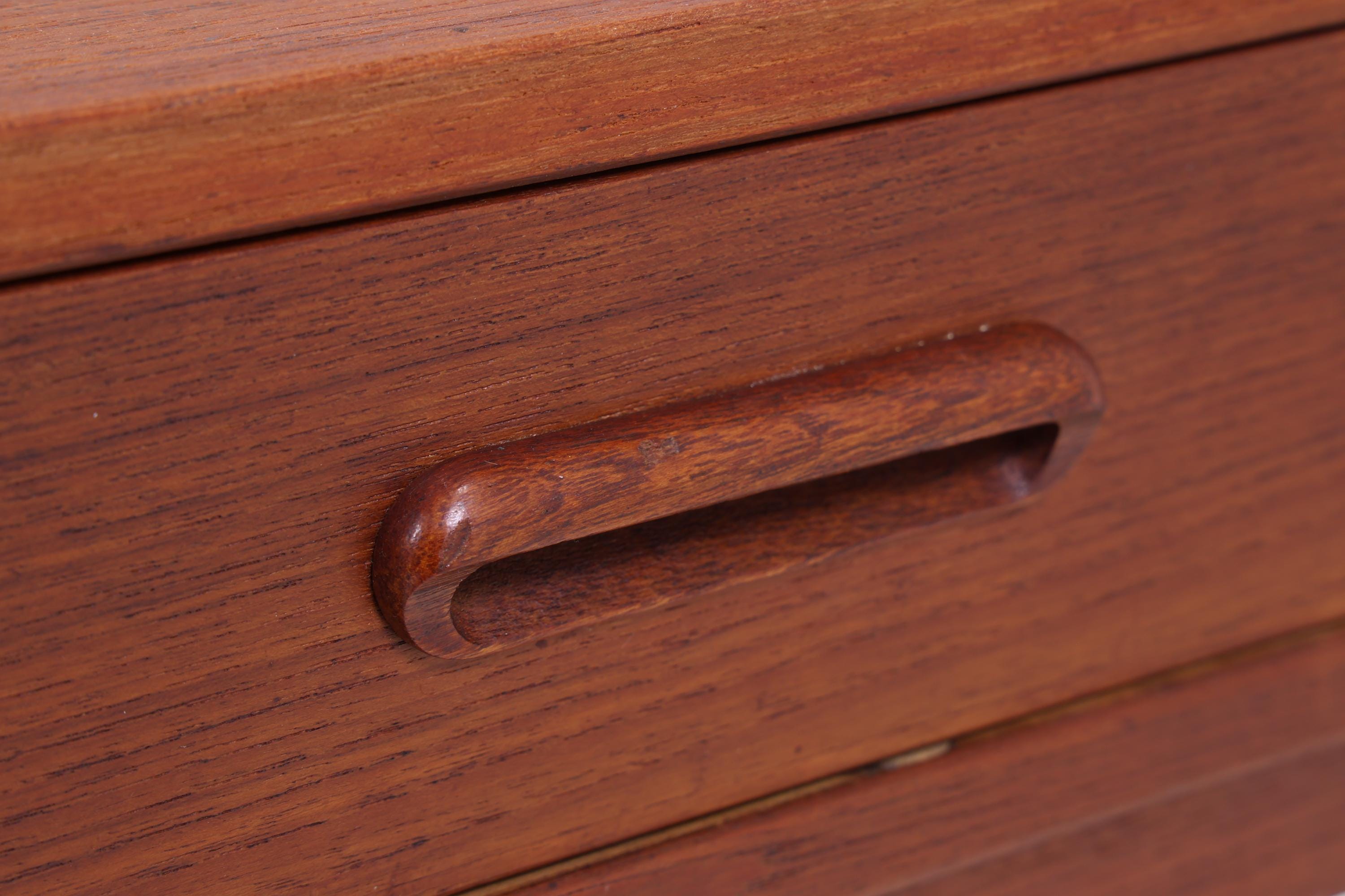 ❌SALE❌ Kleine Mid Century Teak Kommode | Vintage Schubladen Schrank Holz Aufbewahrung 50er 60er Nachttisch Blumentisch