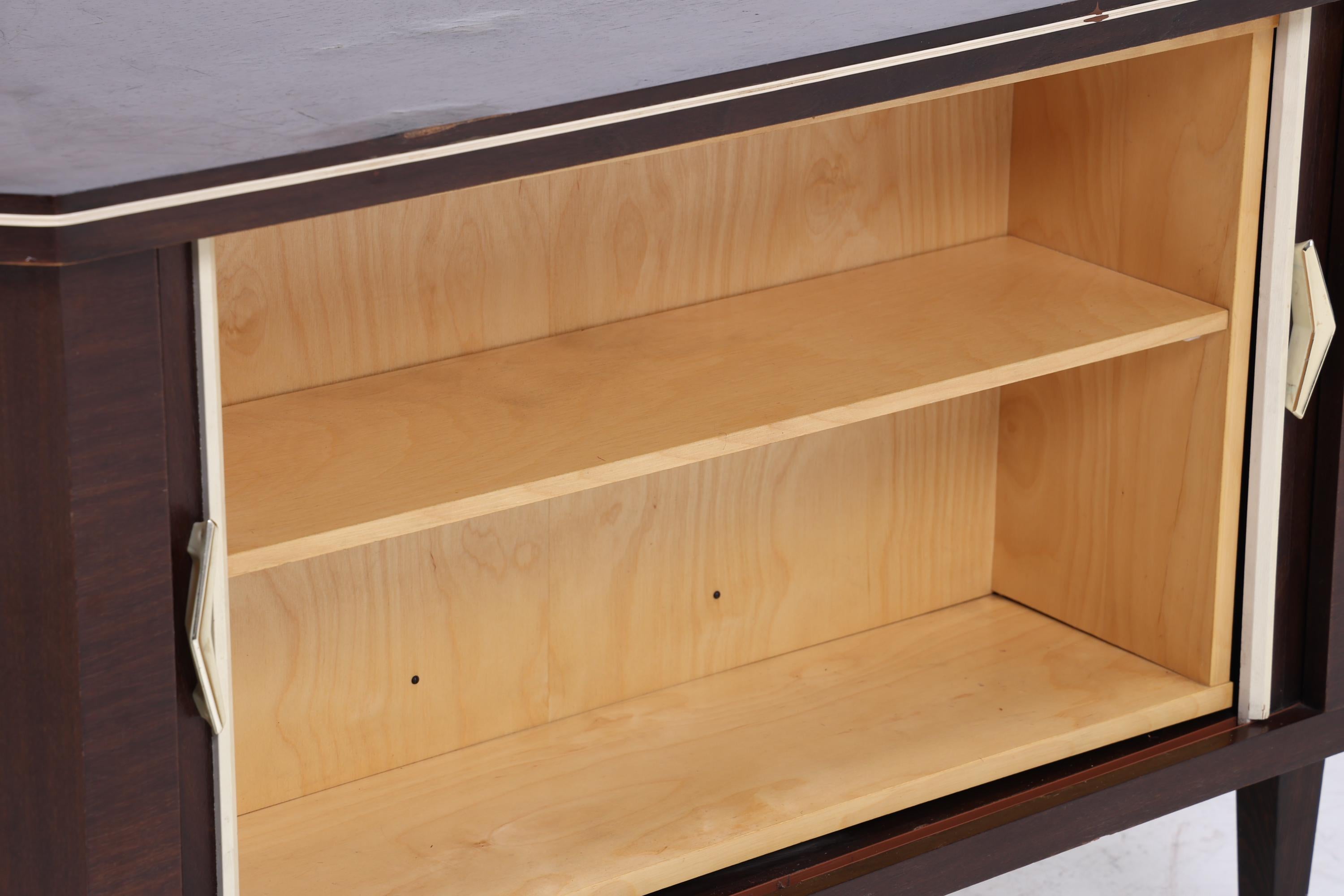 Vintage Barschrank 60er Jahre | Mid Century Eckkommode Retro Schrank 70er Holz Aufbewahrung