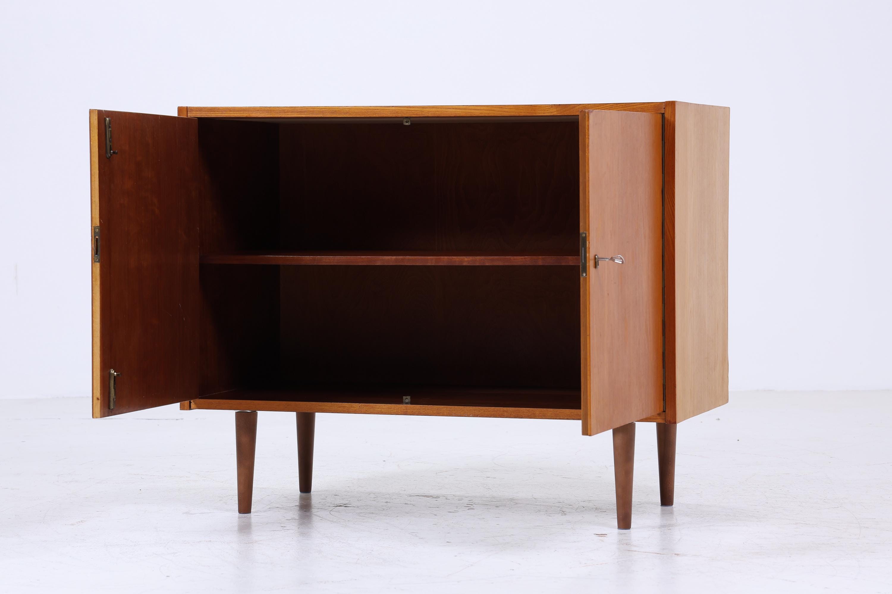 Vintage Kommode 60er Jahre | Mid Century Schrank aus Esche | Retro Holz Aufbewahrung