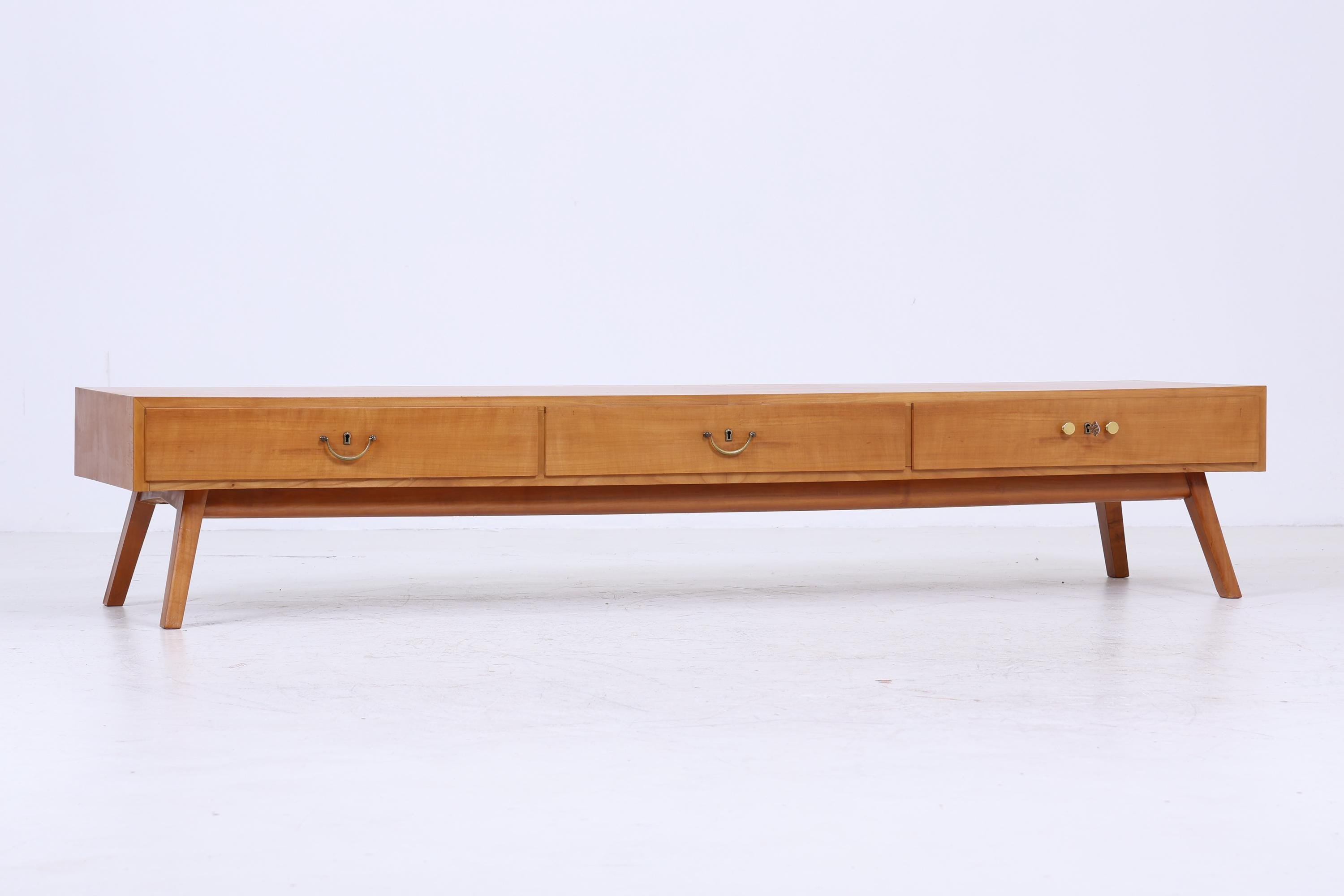 Vintage Lowboard 60er Jahre | Mid Century Sideboard mit Schubladen Retro Holz Aufbewahrung