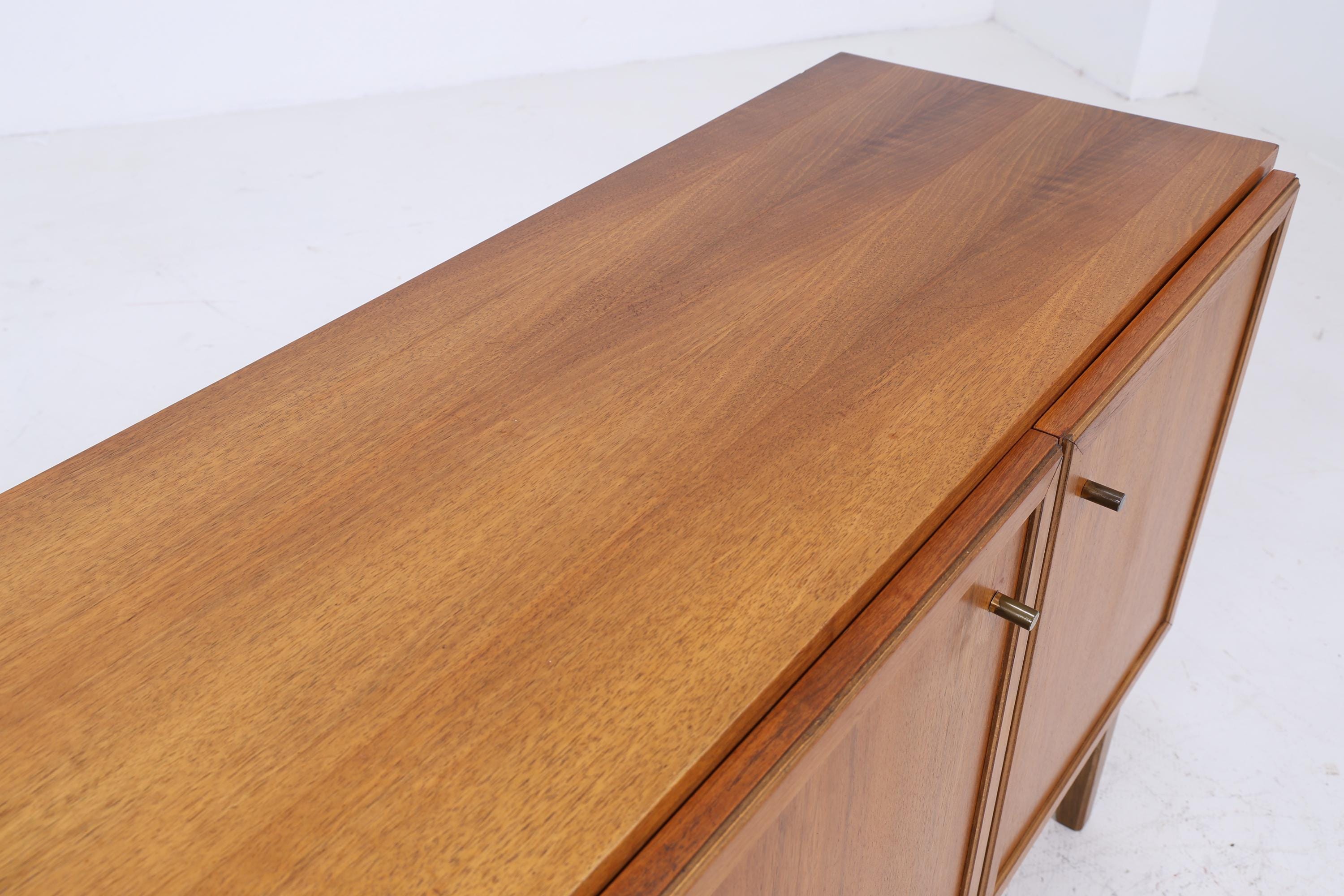 Vintage Teak Sideboard 60er Jahre | Mid Century TV Board mit Schubladen & Fächern Lowboard Retro Holz Aufbewahrung