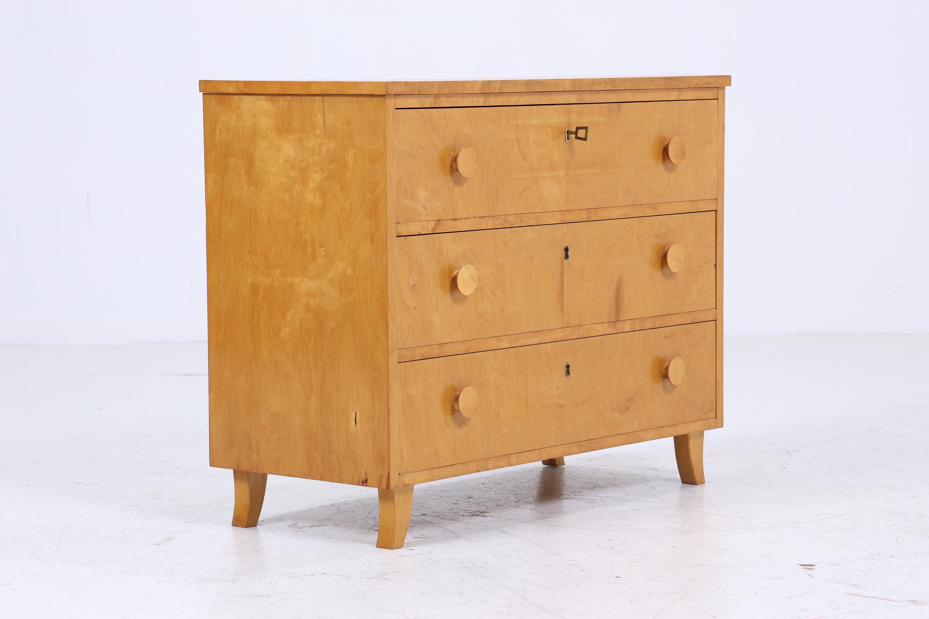 Vintage Schubladen Kommode aus Birkenholz | Mid Century Schubladen Schrank | Holz Aufbewahrung