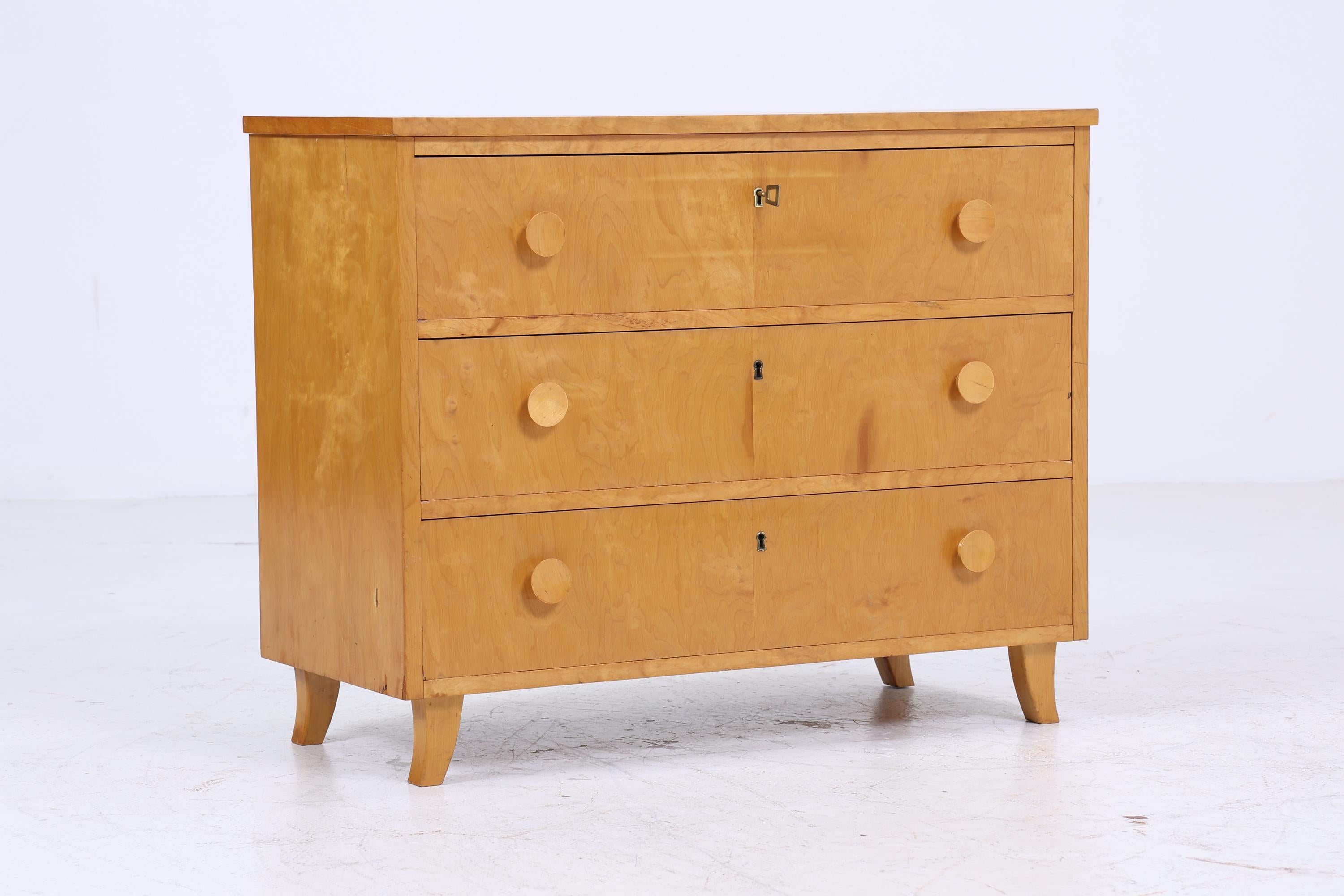 Vintage Schubladen Kommode aus Birkenholz | Mid Century Schubladen Schrank | Holz Aufbewahrung