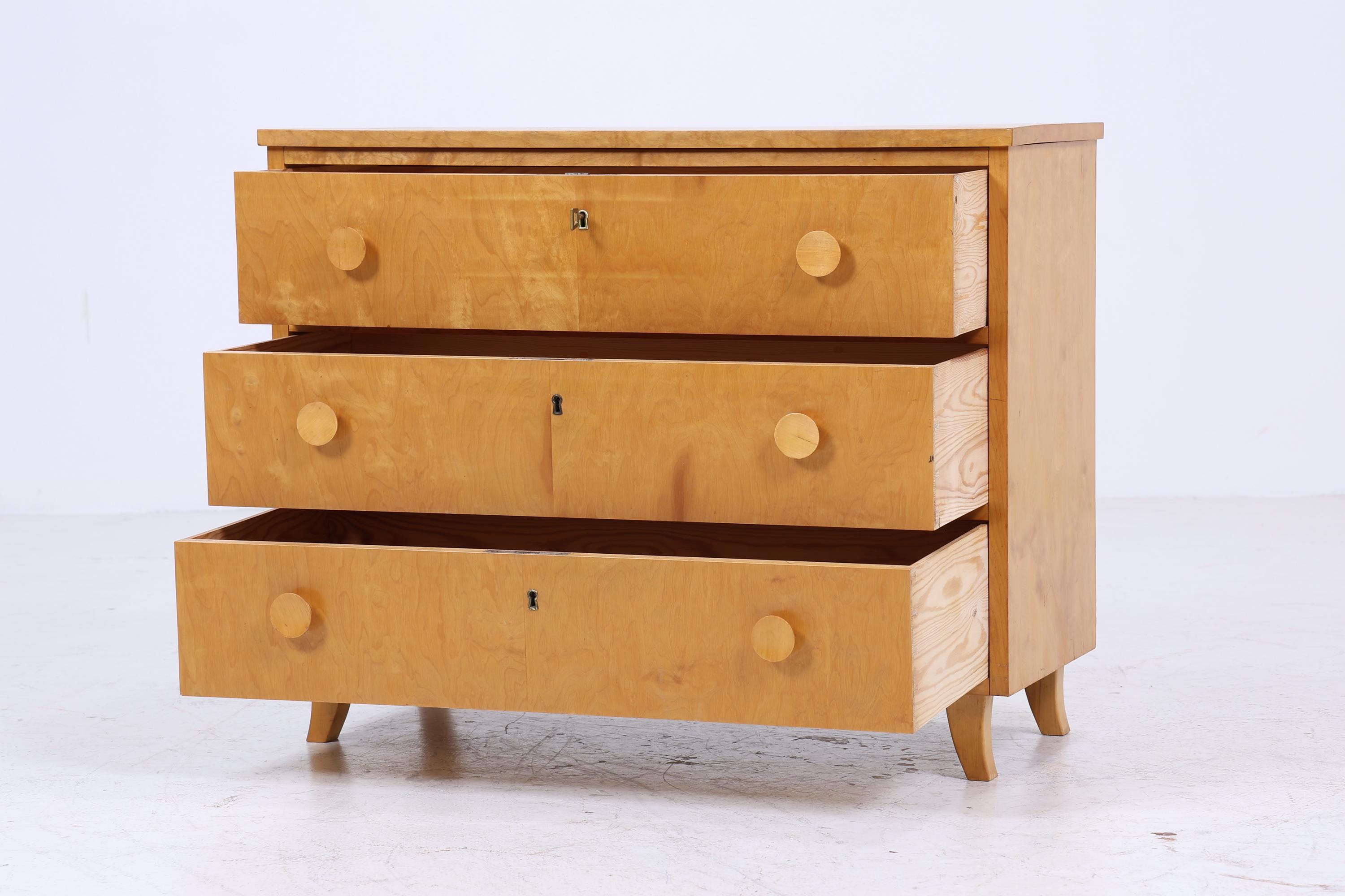 Vintage Schubladen Kommode aus Birkenholz | Mid Century Schubladen Schrank | Holz Aufbewahrung