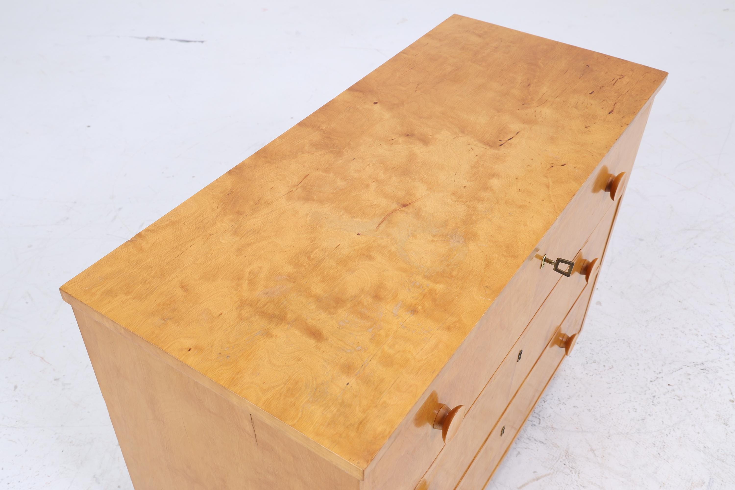 Vintage Schubladen Kommode aus Birkenholz | Mid Century Schubladen Schrank | Holz Aufbewahrung