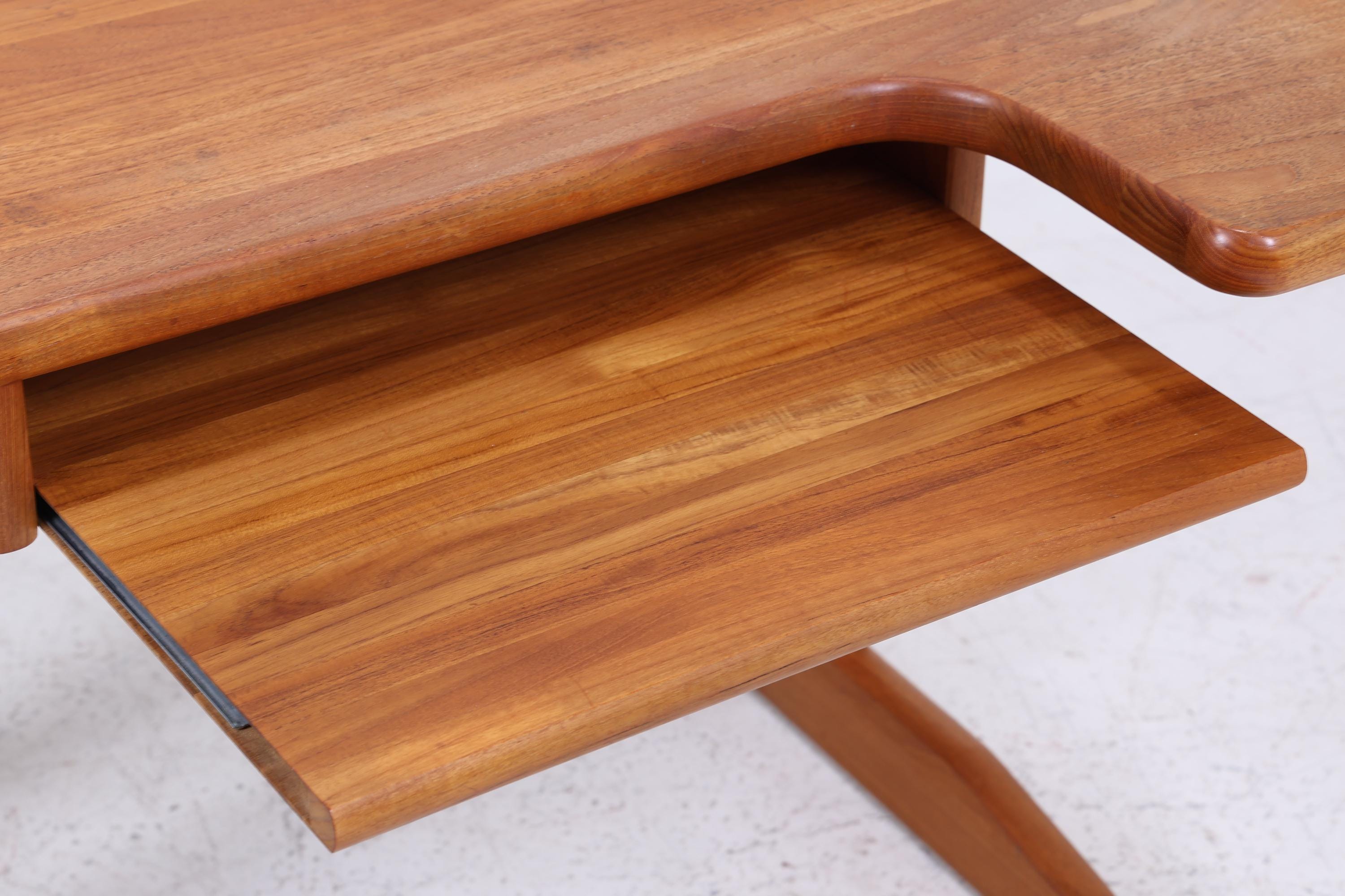 Vintage Teak Schreibtisch 60er Jahre | Mid Century Arbeitstisch Schultisch Frei Tisch Retro Holz Design