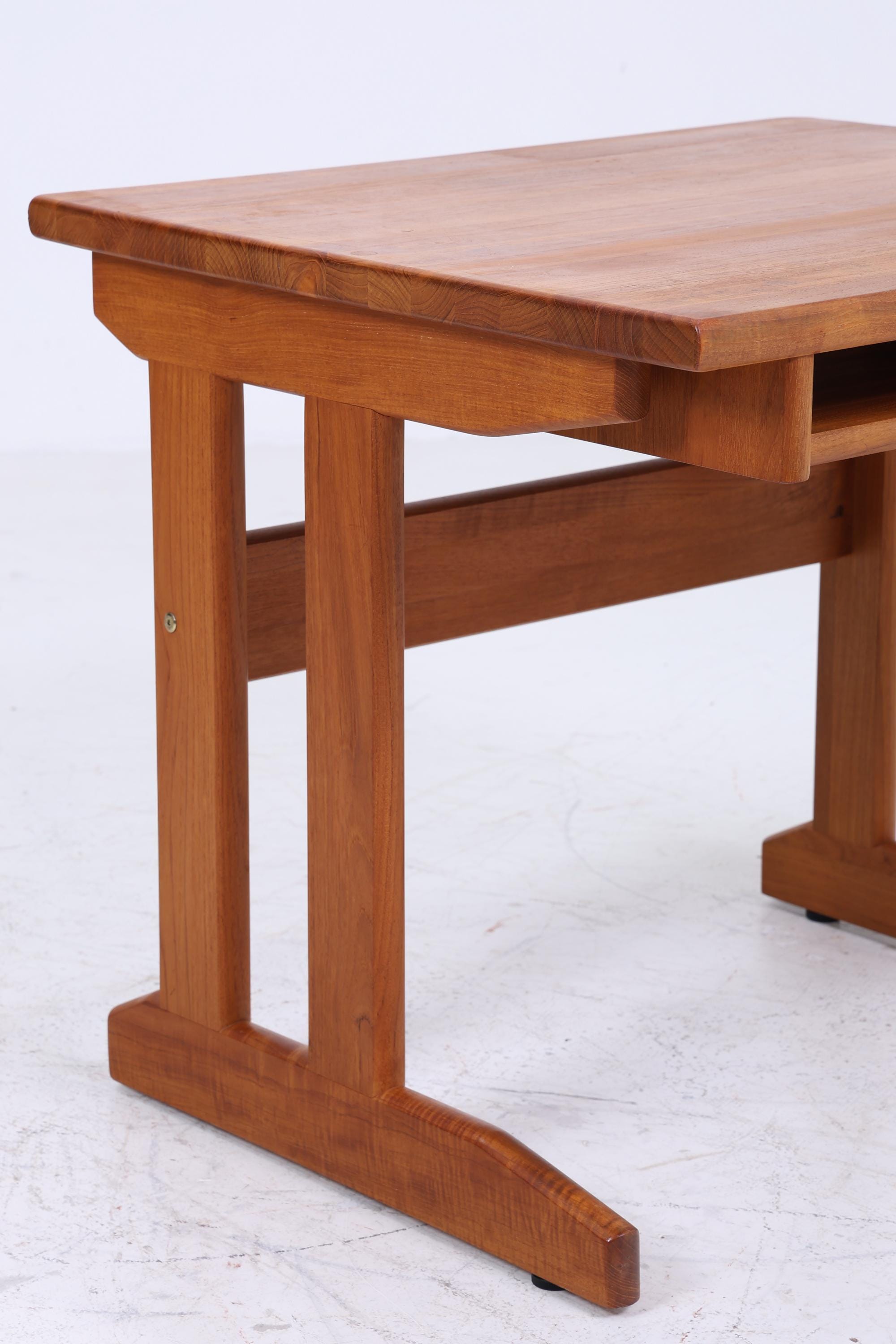 Vintage Teak Schreibtisch 60er Jahre | Mid Century Arbeitstisch Schultisch Frei Tisch Retro Holz Design