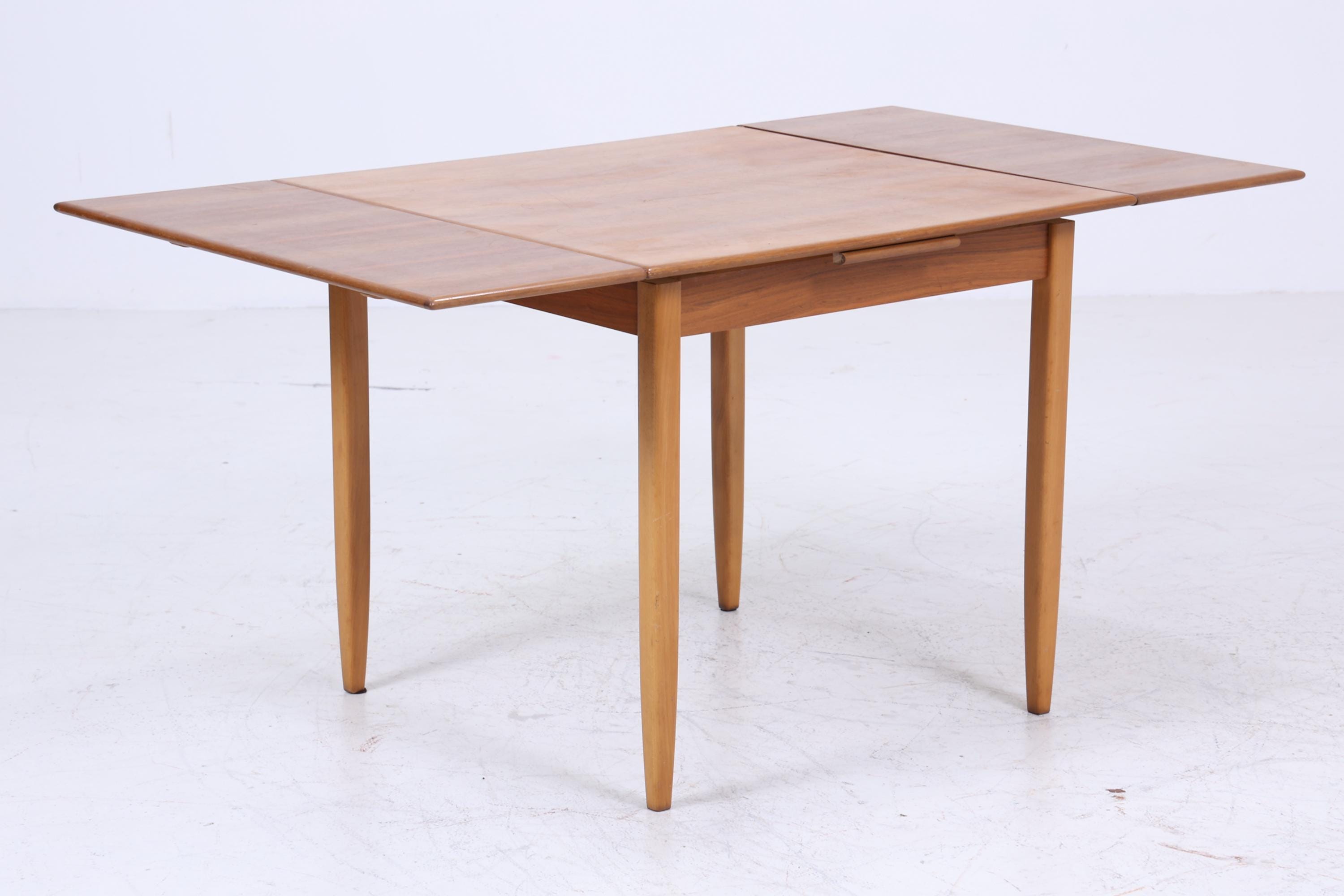 Vintage Küchentisch 60er Jahre | Mid Century Esstisch Tisch Retro 70er Holz Ausziehbar