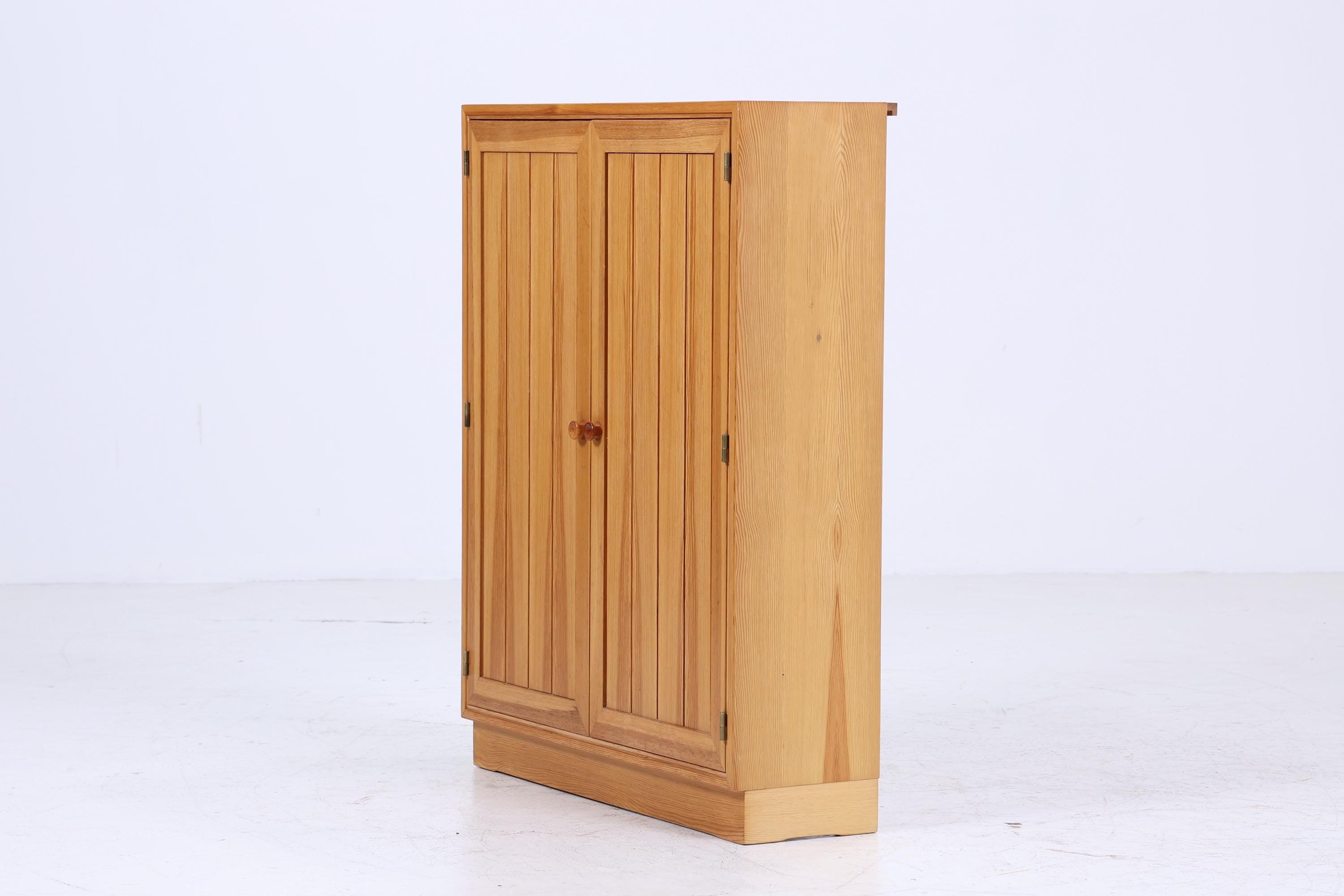 Vintage Schuhkommode aus Kiefernholz | Mid Century Schrank Kommode Retro Schuhschrank Flur Holz Aufbewahrung 60er 70er Jahre