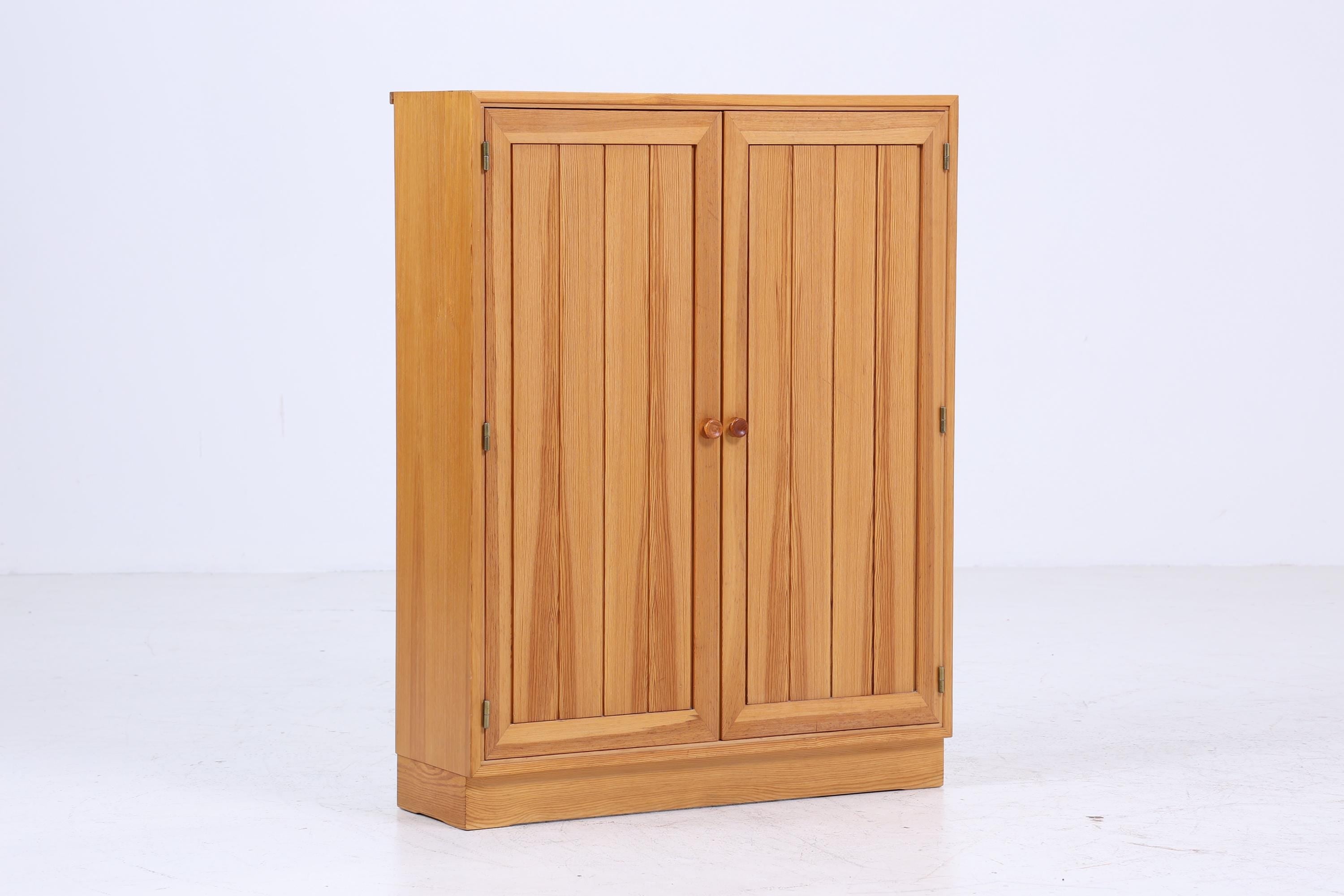 Vintage Schuhkommode aus Kiefernholz | Mid Century Schrank Kommode Retro Schuhschrank Flur Holz Aufbewahrung 60er 70er Jahre