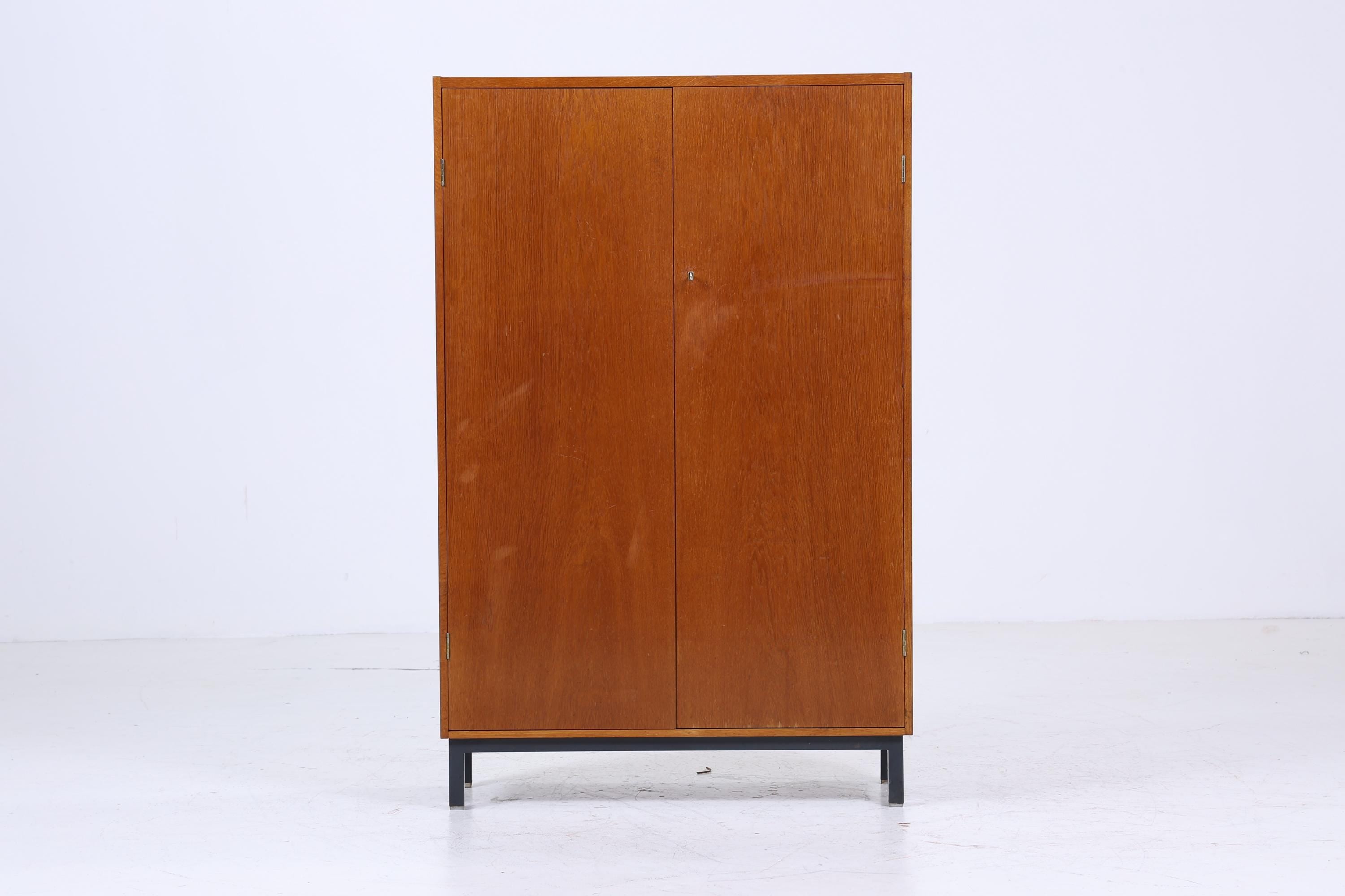 Vintage Teak Fächerschrank 60er Jahre | Mid Century Wäscheschrank Schrank Holz Retro Aufbewahrung