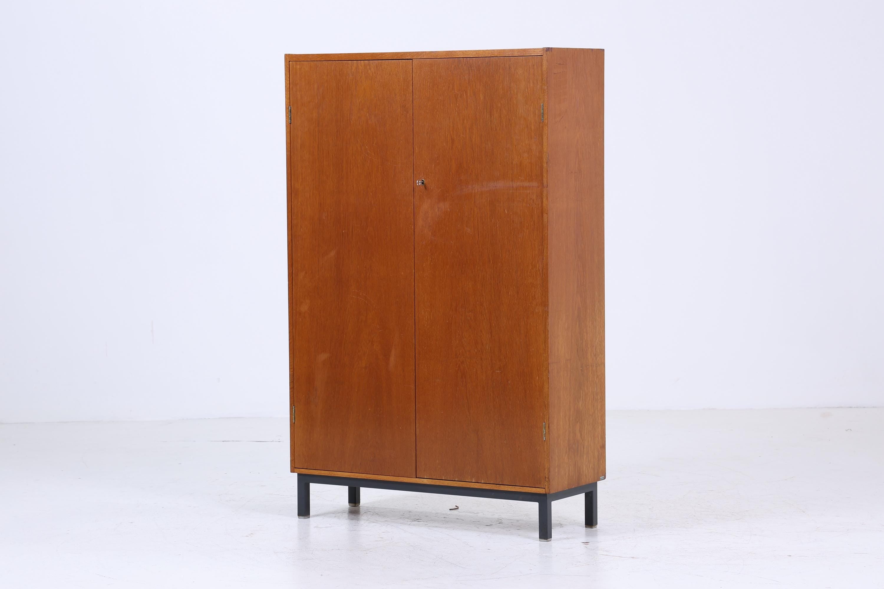 Vintage Teak Fächerschrank 60er Jahre | Mid Century Wäscheschrank Schrank Holz Retro Aufbewahrung