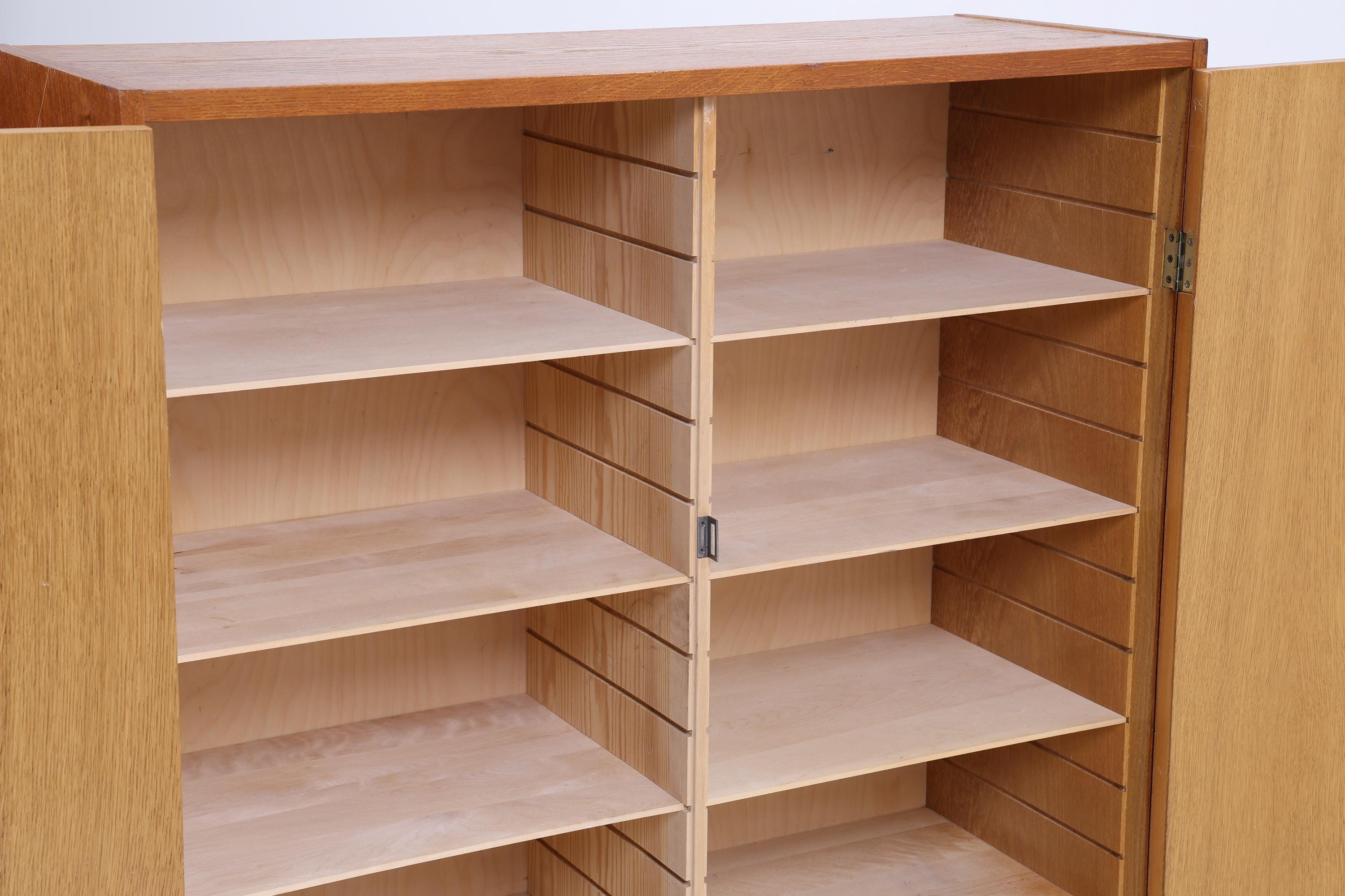 Vintage Teak Fächerschrank 60er Jahre | Mid Century Wäscheschrank Schrank Holz Retro Aufbewahrung