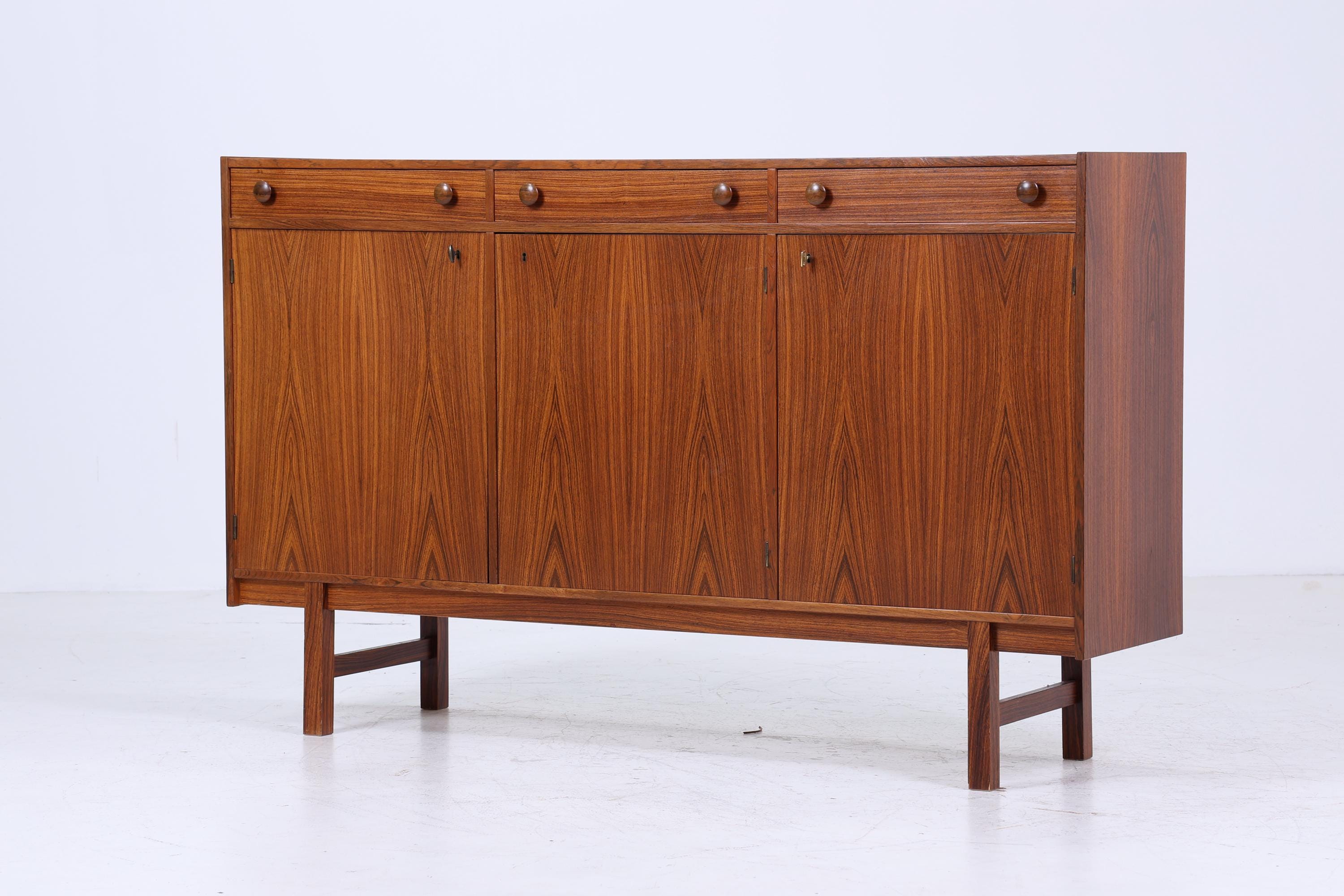 Stilvolles Vintage Highboard 60er Jahre | Mid Century Sideboard Schubladen Schrank Holz Aufbewahrung