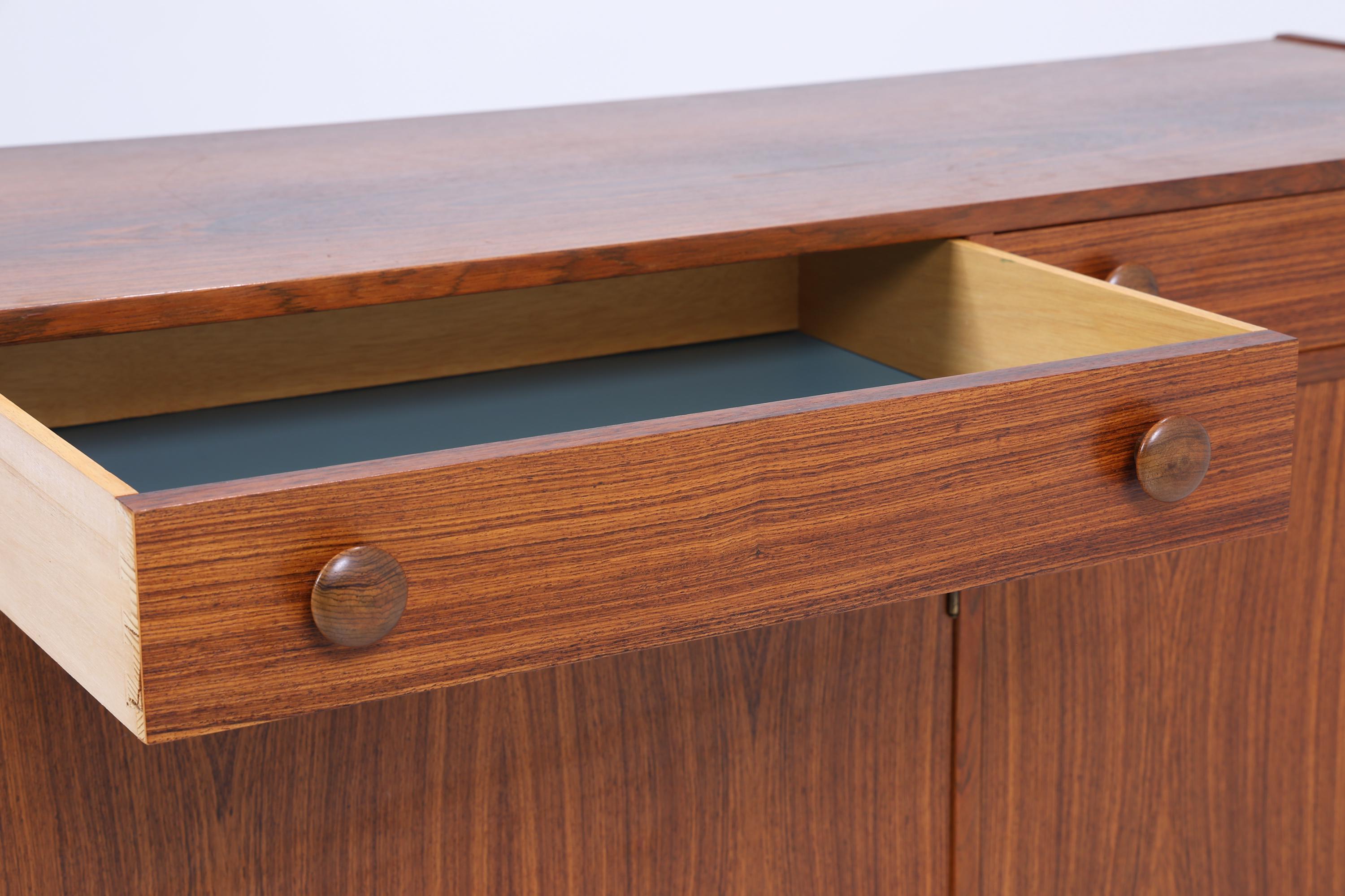 Stilvolles Vintage Highboard 60er Jahre | Mid Century Sideboard Schubladen Schrank Holz Aufbewahrung