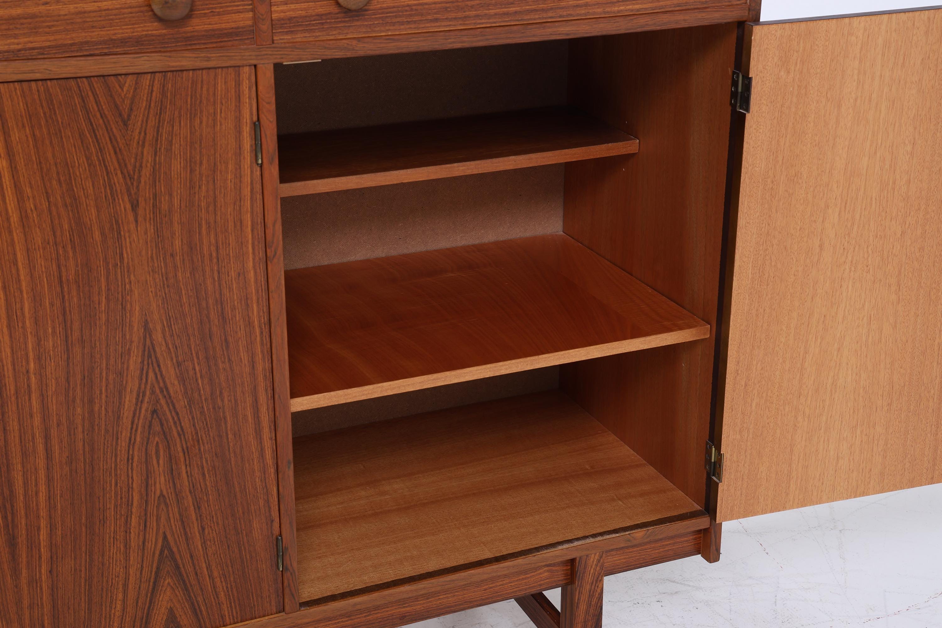 Stilvolles Vintage Highboard 60er Jahre | Mid Century Sideboard Schubladen Schrank Holz Aufbewahrung