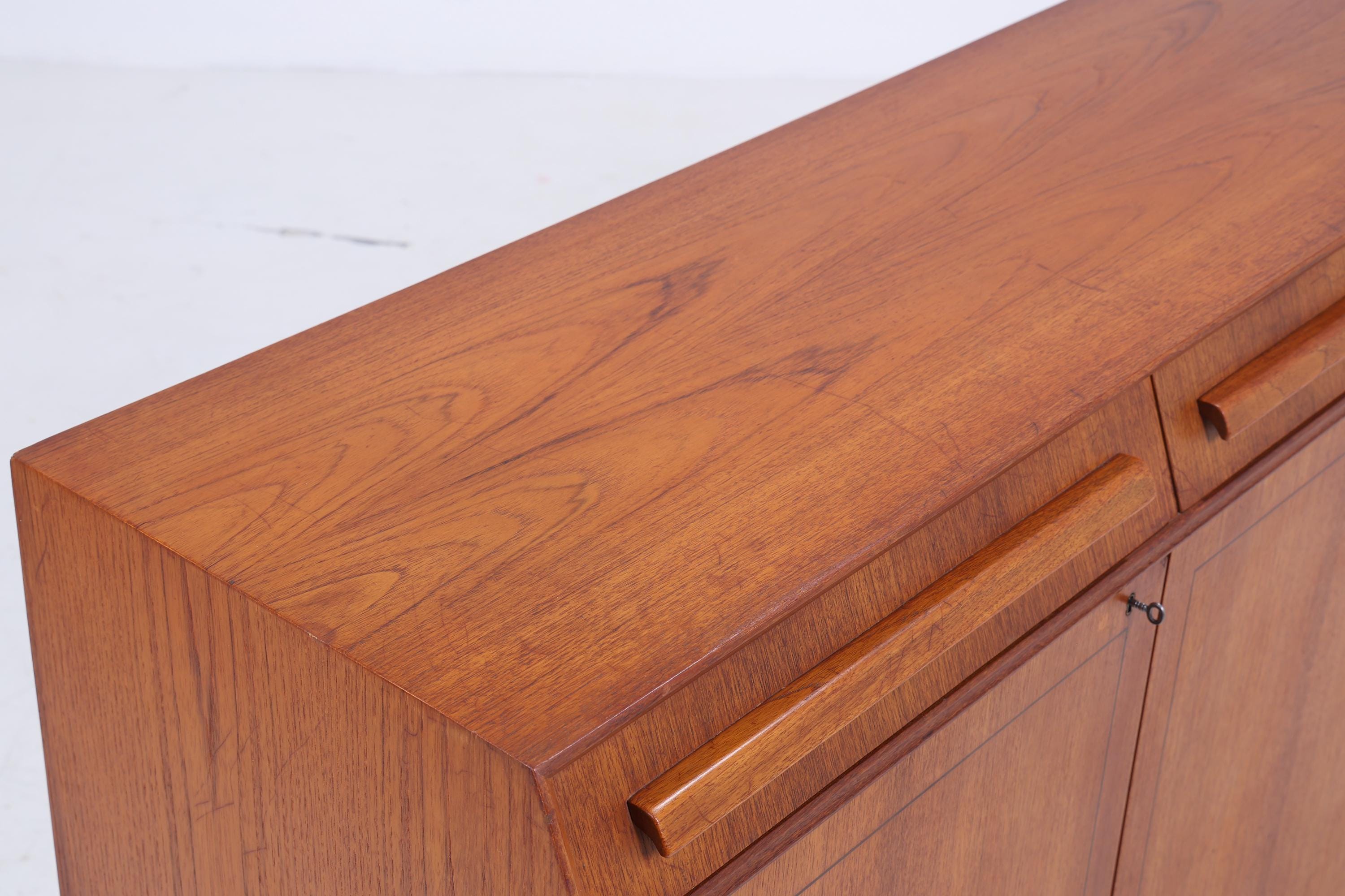 Vintage Highboard 60er Jahre | Mid Century Sideboard Schubladen Schrank Holz Aufbewahrung