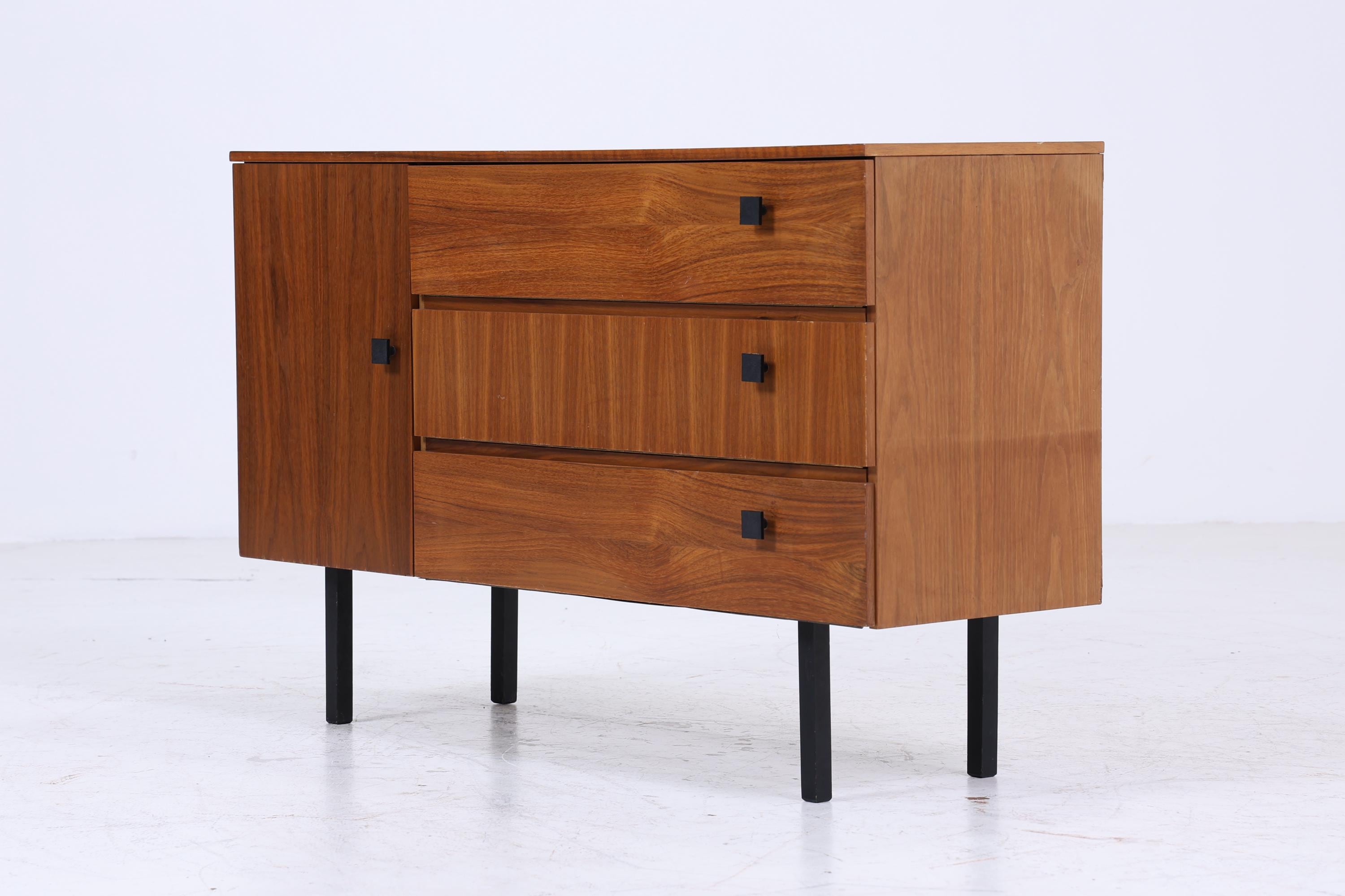 Vintage Kommode 60er Jahre | Mid Century Sideboard mit Klapptüren 60er Jahre Aufbewahrung Retro 70er Holz