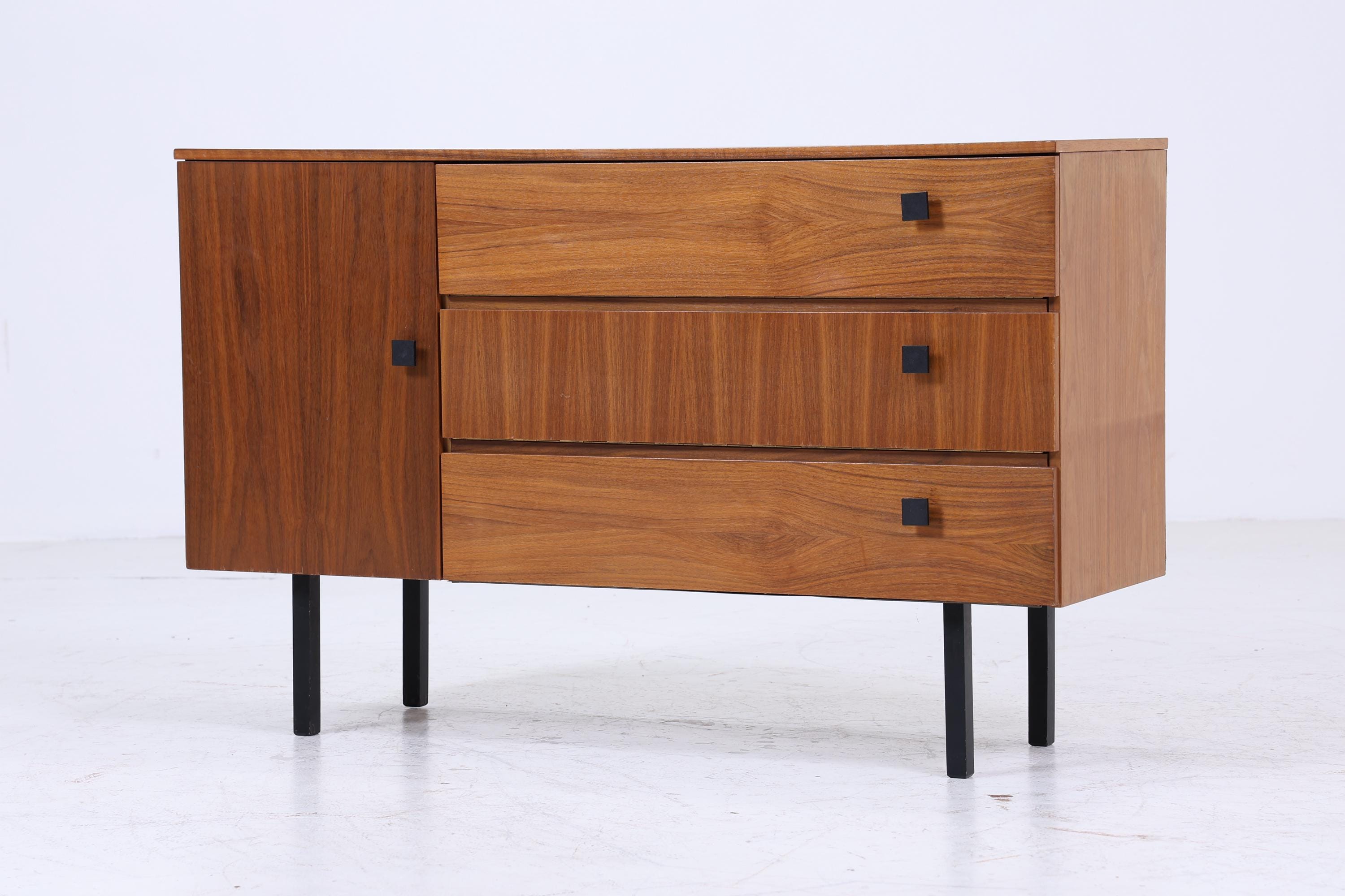 Vintage Kommode 60er Jahre | Mid Century Sideboard mit Klapptüren 60er Jahre Aufbewahrung Retro 70er Holz