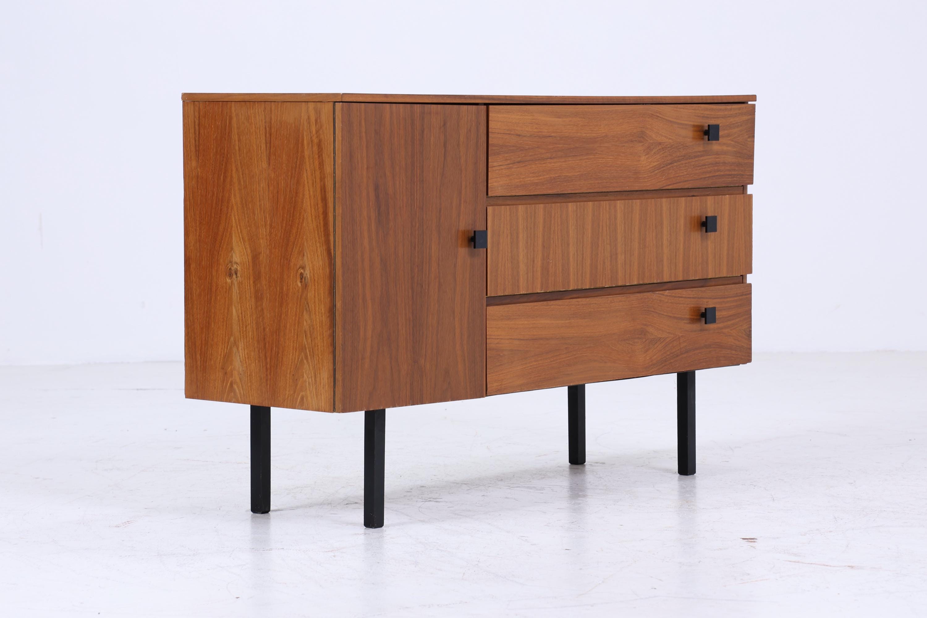Vintage Kommode 60er Jahre | Mid Century Sideboard mit Klapptüren 60er Jahre Aufbewahrung Retro 70er Holz