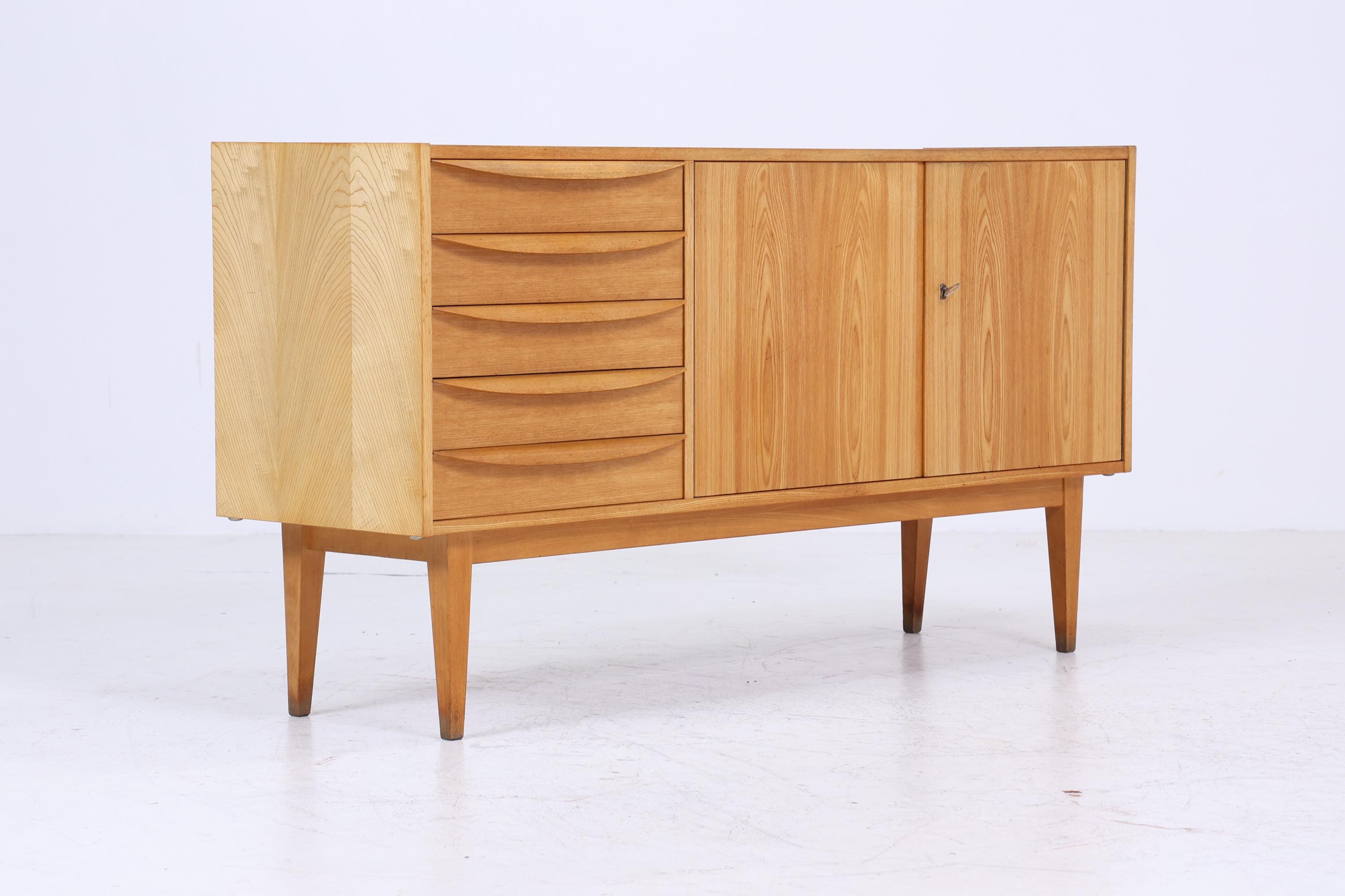 Hellerau 602 / K Sideboard 60er Jahre | Mid Century Schubladen Anrichte Senesche Schrank Helle Eiche Franz Ehrlich Design Retro 70er