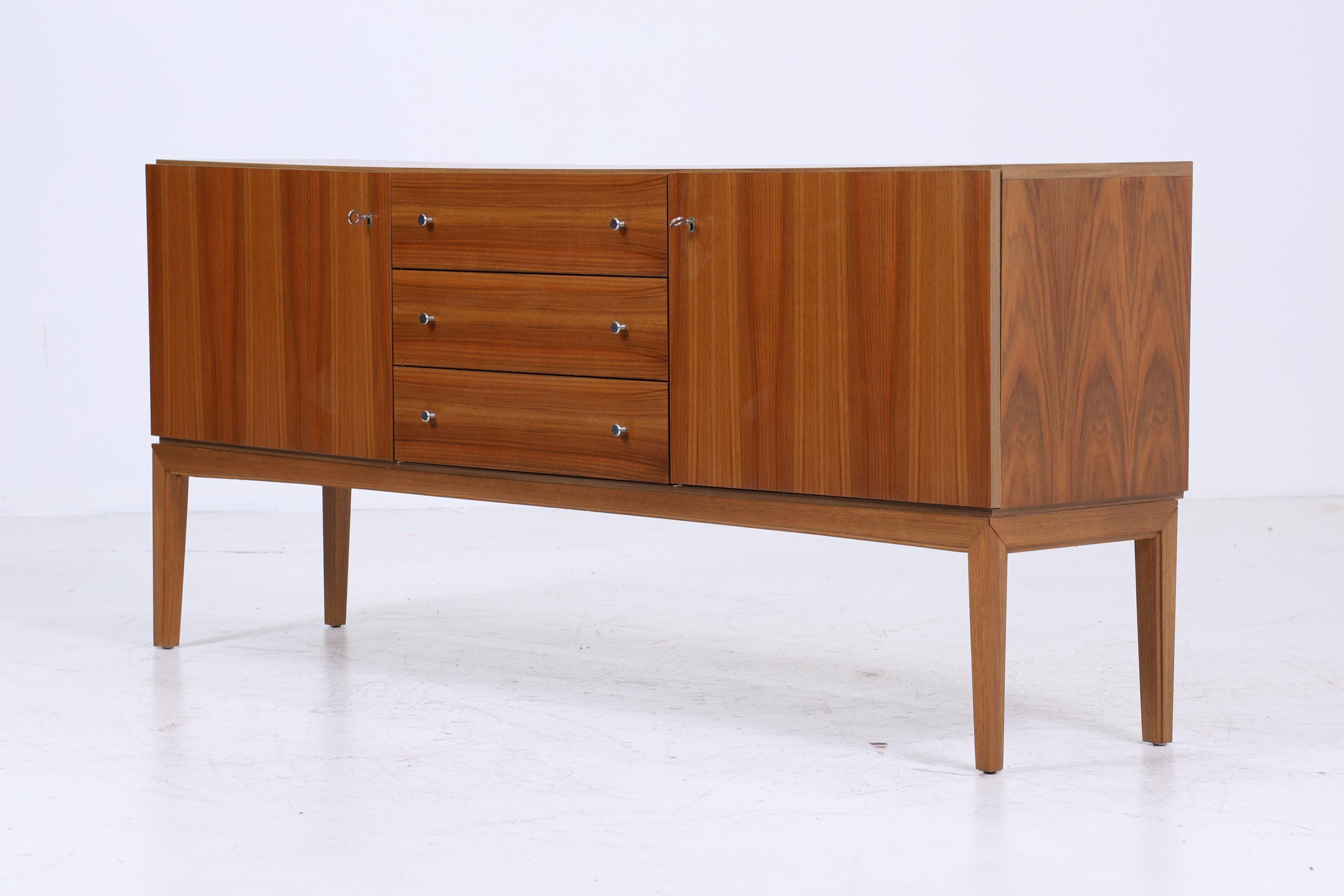 Vintage Sideboard von OTT aus den 60ern | Mid Century TV Board mit Schubladen & Fächern Lowboard Retro Holz Aufbewahrung