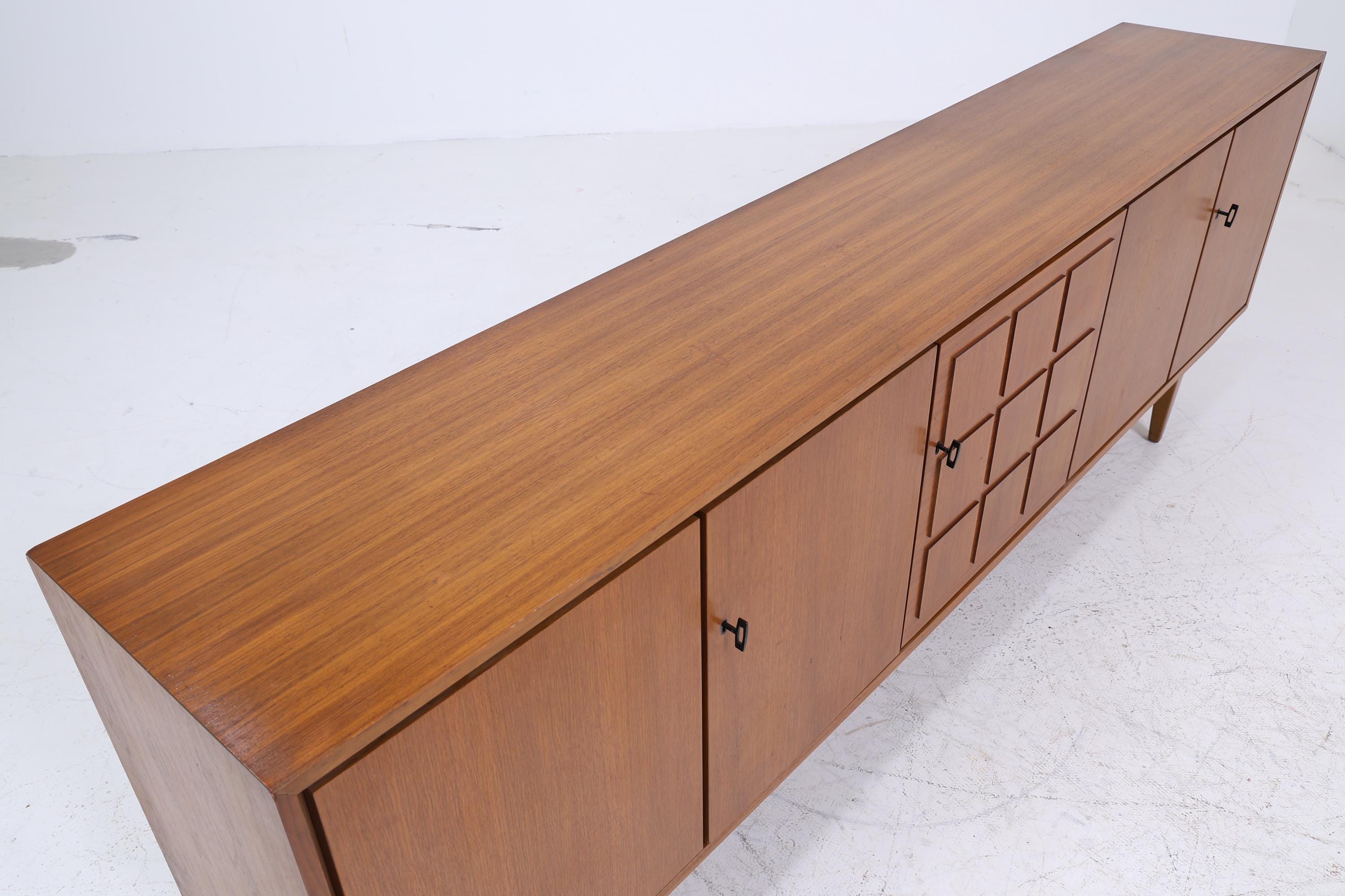 Vintage Sideboard 60er Jahre | Mid Century TV Board mit Schubladen & Fächern Kommode Retro Holz Aufbewahrung