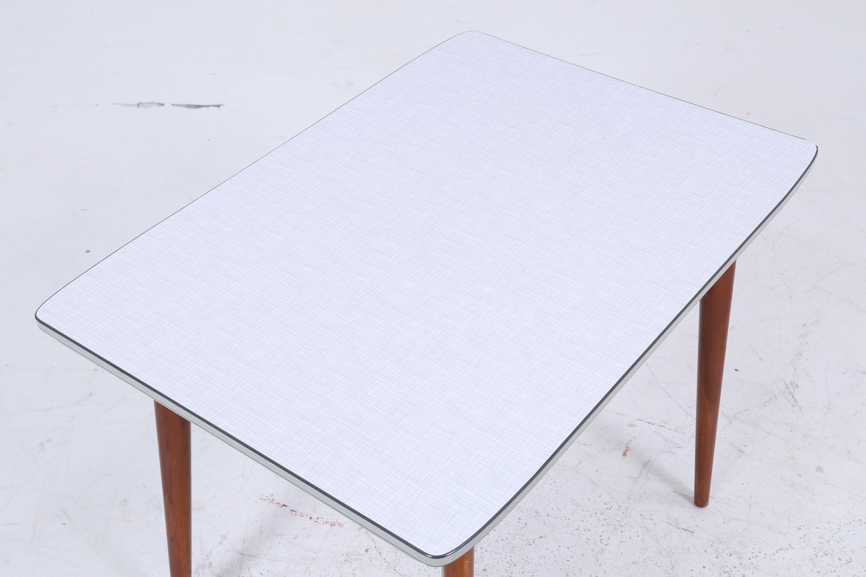 Klassischer Vintage Küchentisch 60er Jahre | Mid Century Esstisch Tisch Retro 70er Holz Resopal Ausziehbar