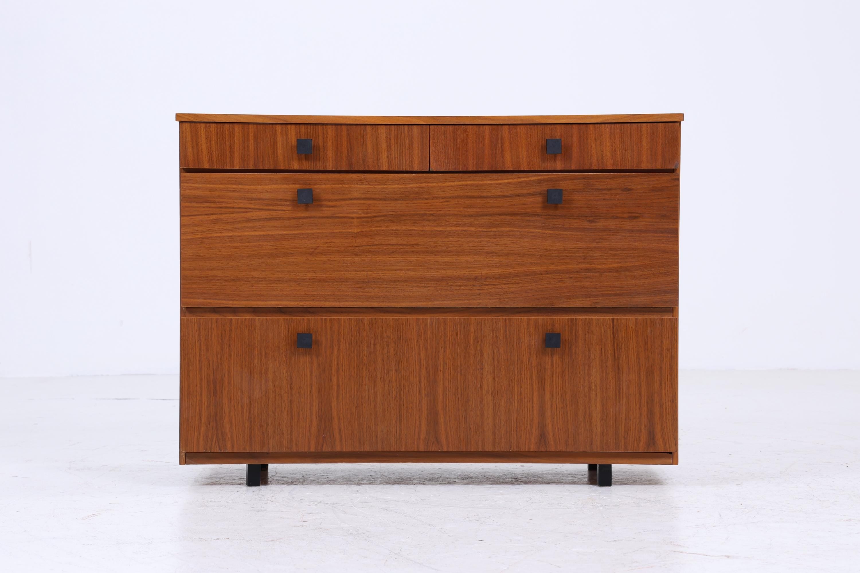 Vintage Kommode 60er Jahre | Mid Century Schubladen Schrank 60er Jahre Aufbewahrung Retro 70er Holz