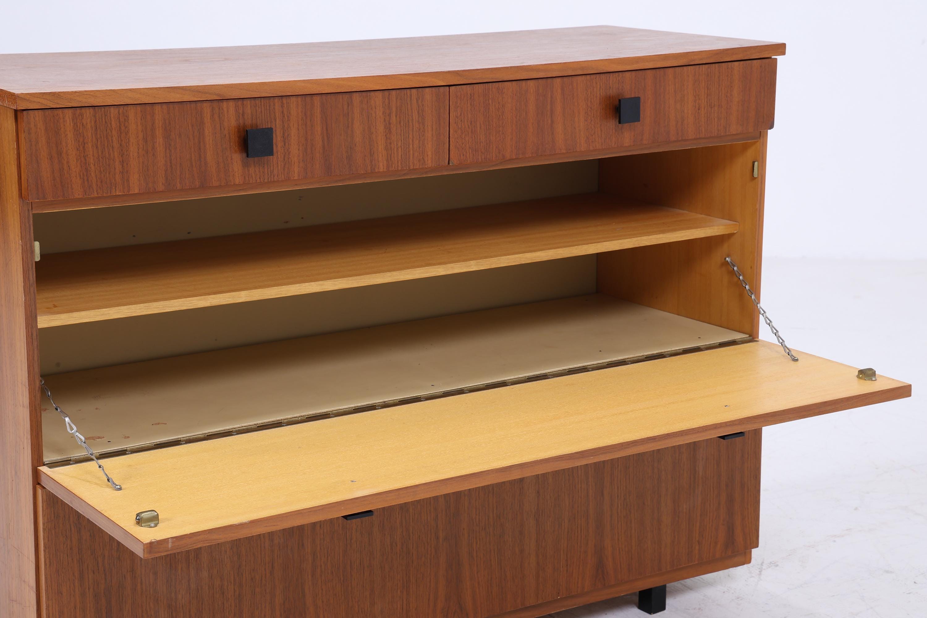 Vintage Kommode 60er Jahre | Mid Century Schubladen Schrank 60er Jahre Aufbewahrung Retro 70er Holz