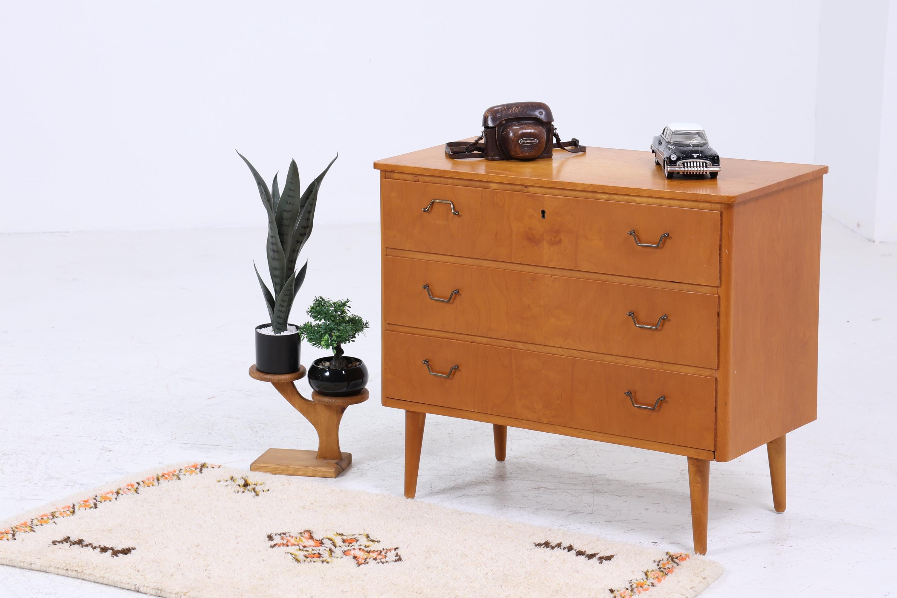 Vintage Schubladen Kommode | Mid Century Schubladen Schrank | 60er 70er Jahre Holz Aufbewahrung