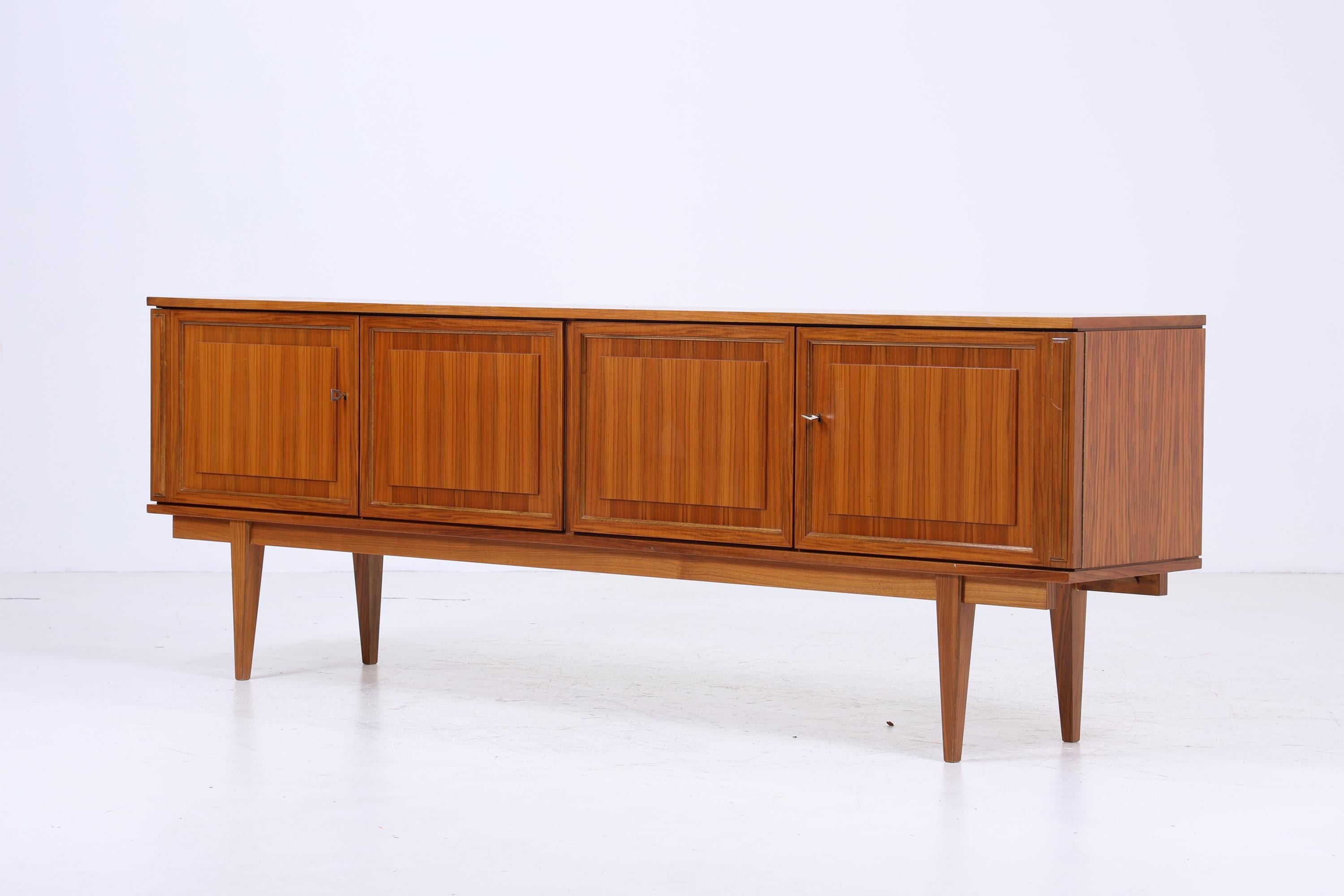 Vintage Sideboard 60er Jahre | Mid Century TV Board mit Schubladen Retro Holz Aufbewahrung