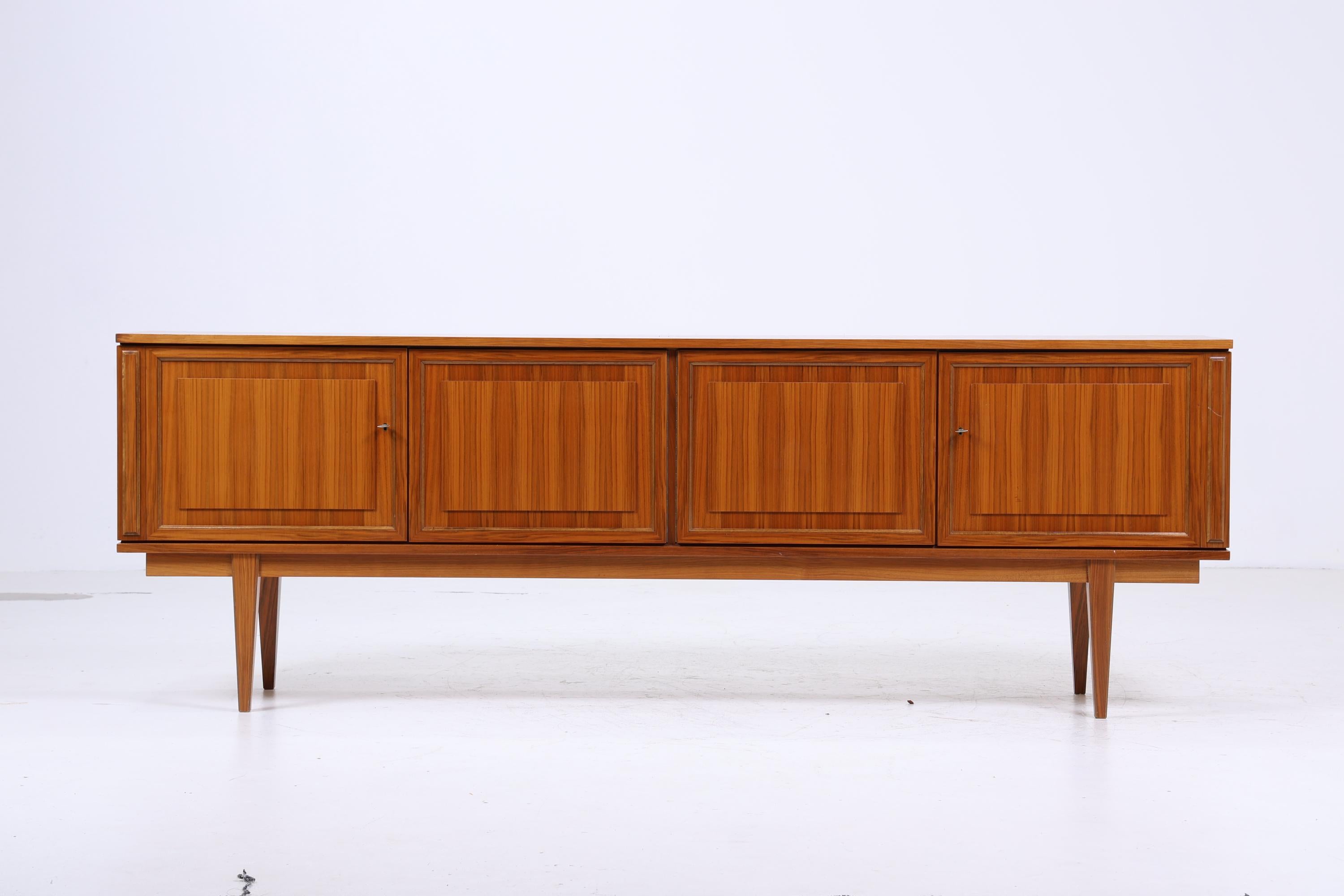 Vintage Sideboard 60er Jahre | Mid Century TV Board mit Schubladen Retro Holz Aufbewahrung