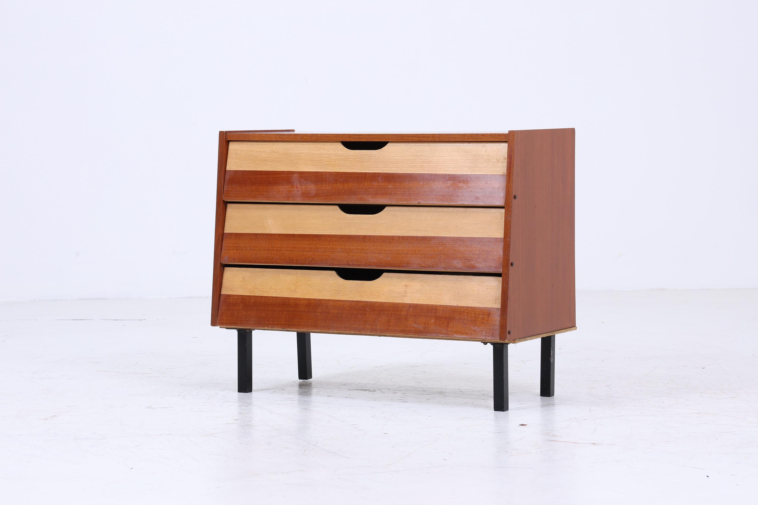 Vintage Schuhkommode aus den 60er Jahren | Mid Century Schrank Kommode Retro Schuhschrank Flur Holz Aufbewahrung
