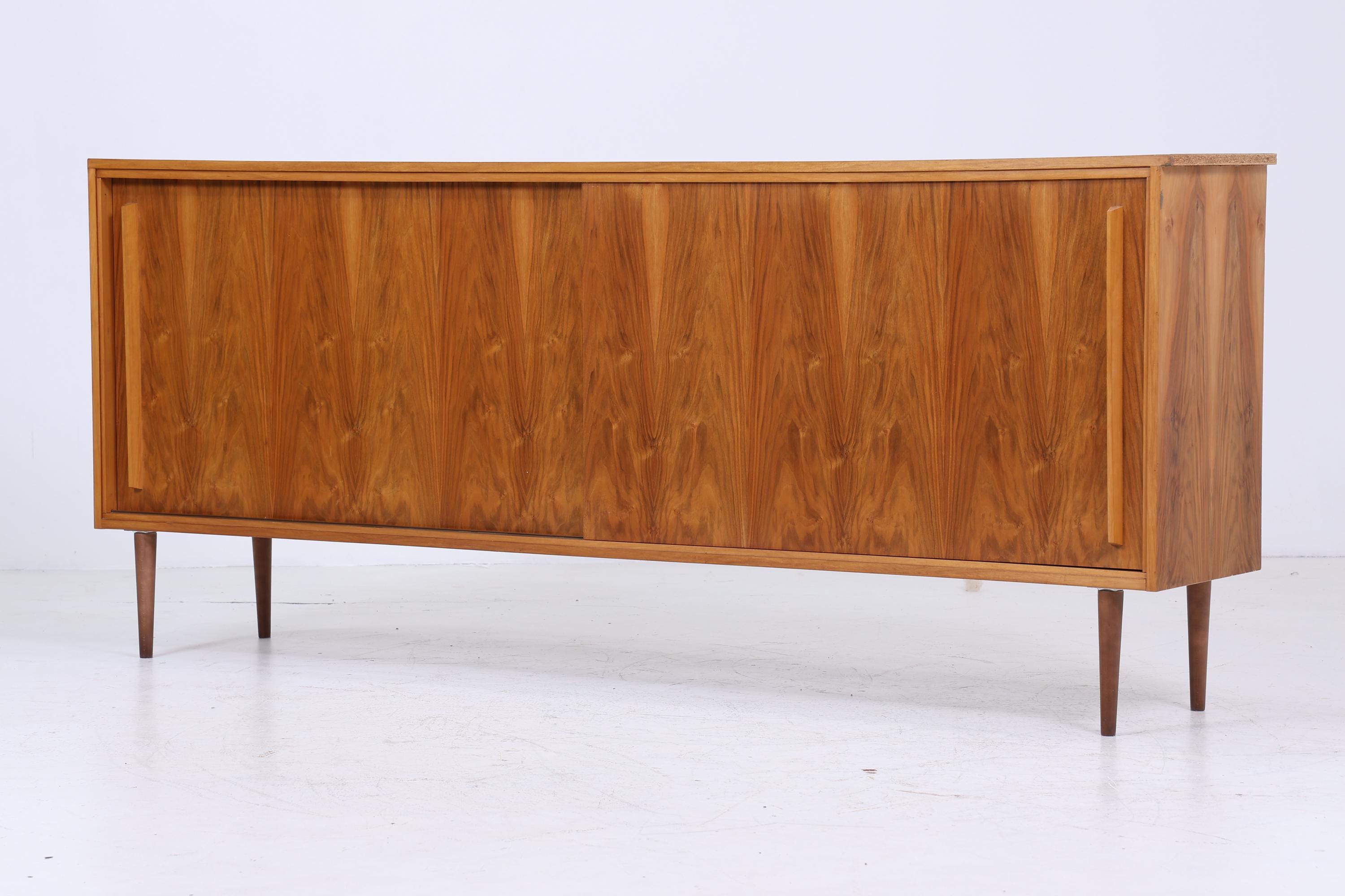 Vintage Sideboard 60er Jahre | Mid Century Schubladen Nussbaum Anrichte Holz Aufbewahrung