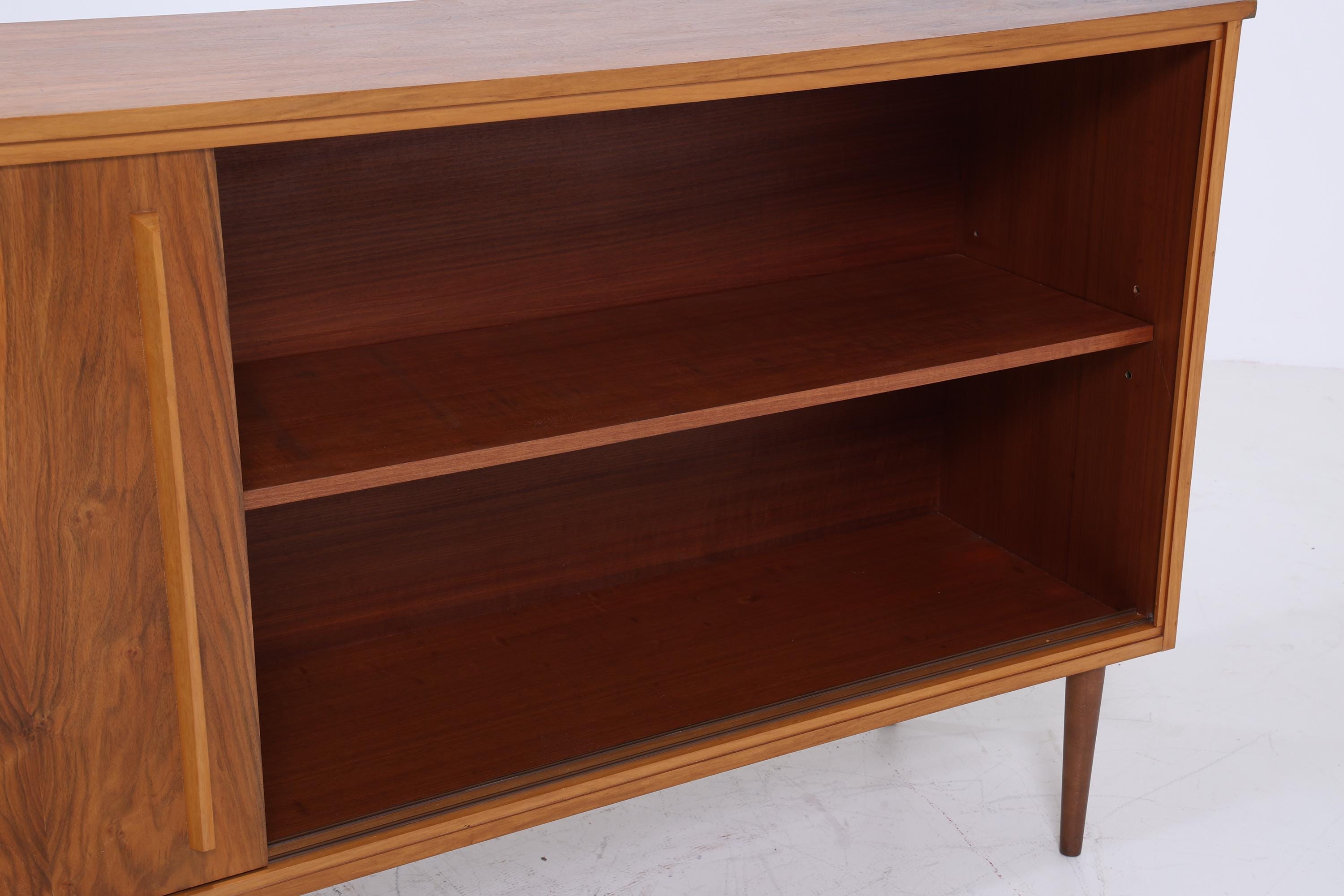 Vintage Sideboard 60er Jahre | Mid Century Schubladen Nussbaum Anrichte Holz Aufbewahrung