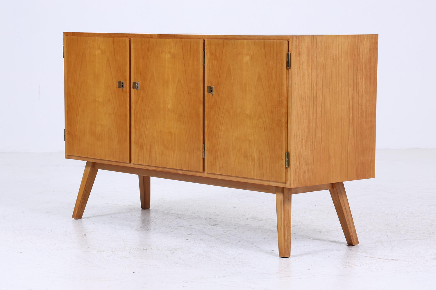 Vintage Sideboard CFG Gabon | Mid Century Kommode aus Holz | 60er Jahre Anrichte Afrika Design | Okoumé Furnier Möbel
