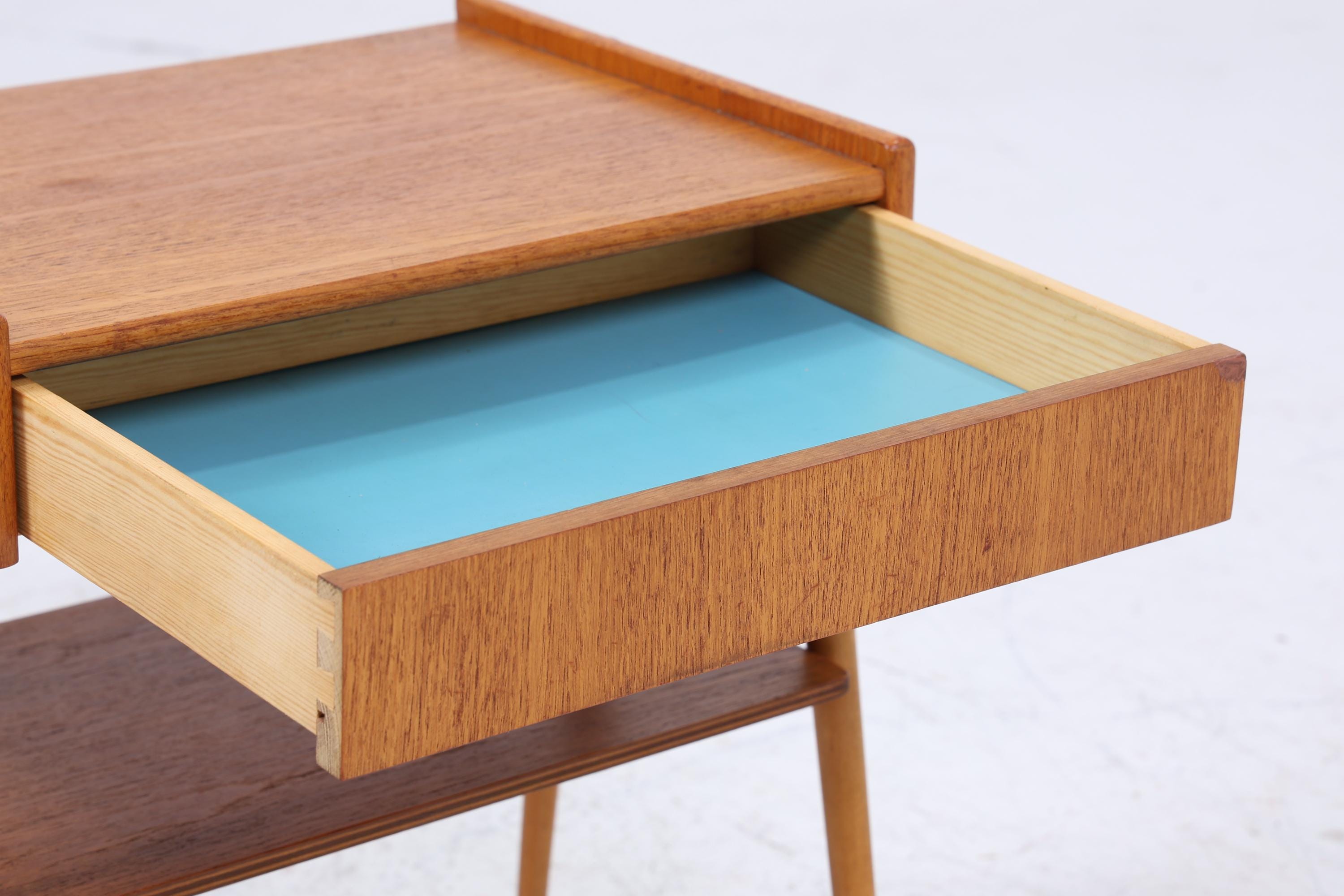 2 Vintage Teak Nachttische AB Carlström | Mid Century Nachttisch 60er Jahre | Designer Beistelltische aus Echtholz