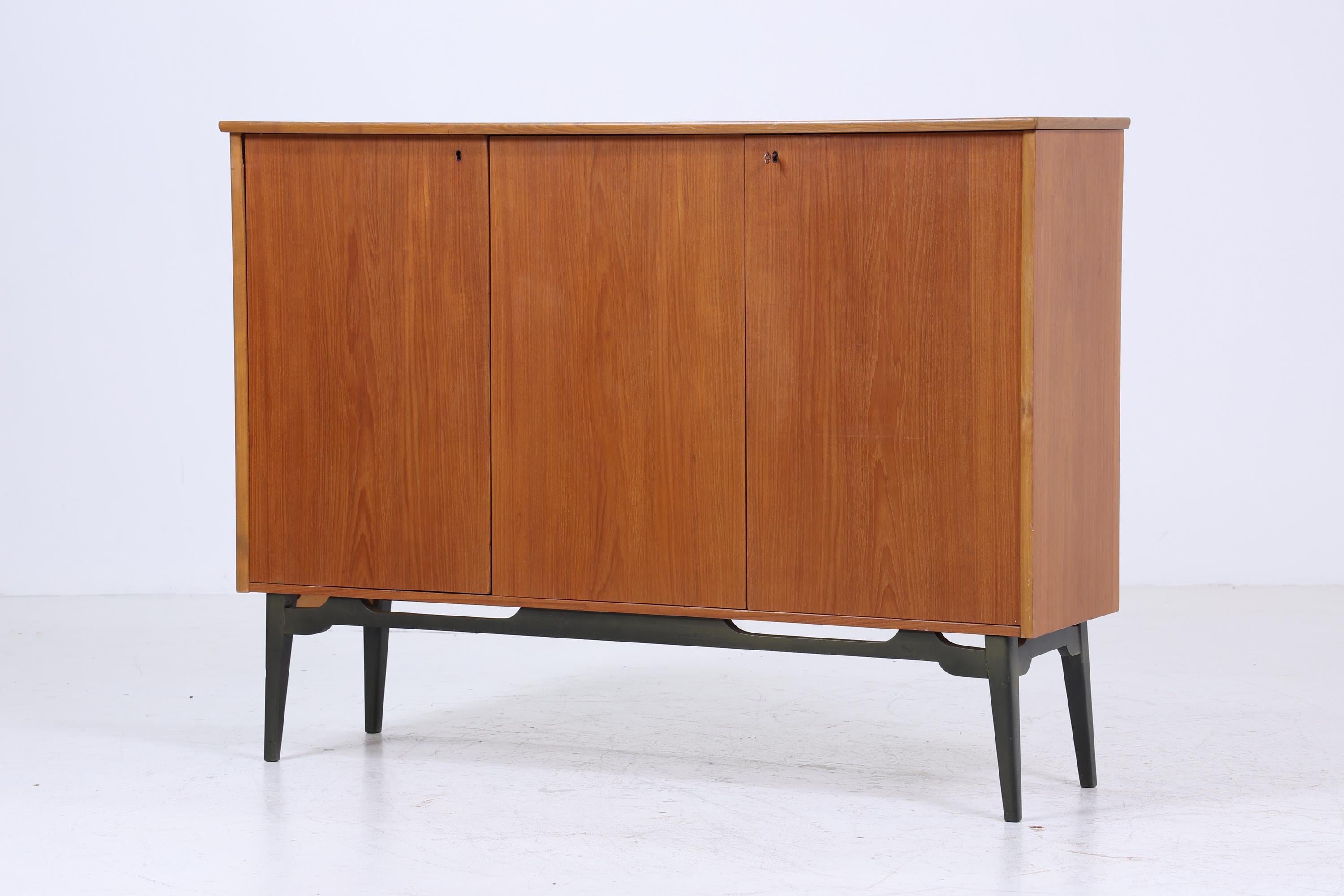 Vintage Highboard 60er Jahre | Mid Century Sideboard Schubladen Schrank Holz Aufbewahrung