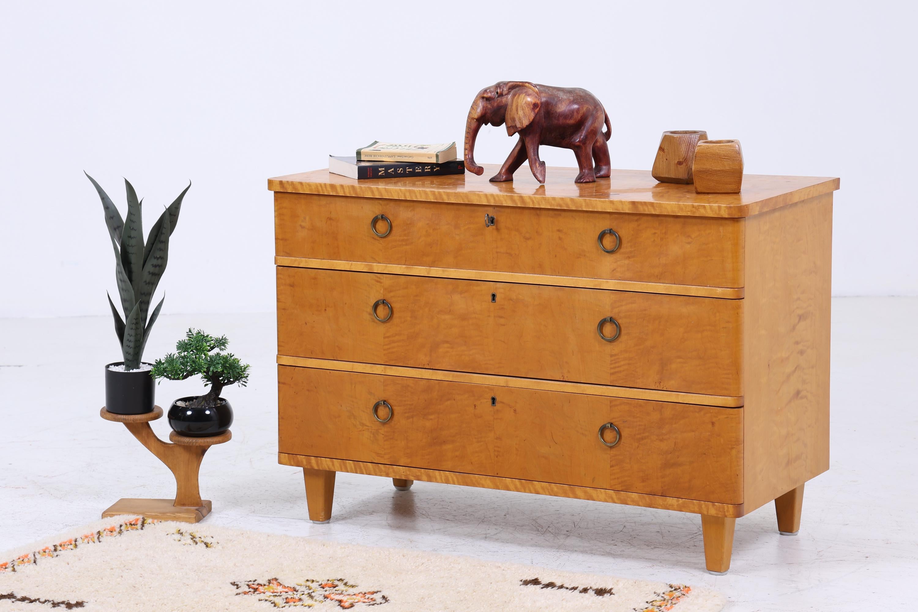Vintage Schubladen Kommode | Mid Century Schubladen Schrank | Holz Aufbewahrung 60er 70er Jahre