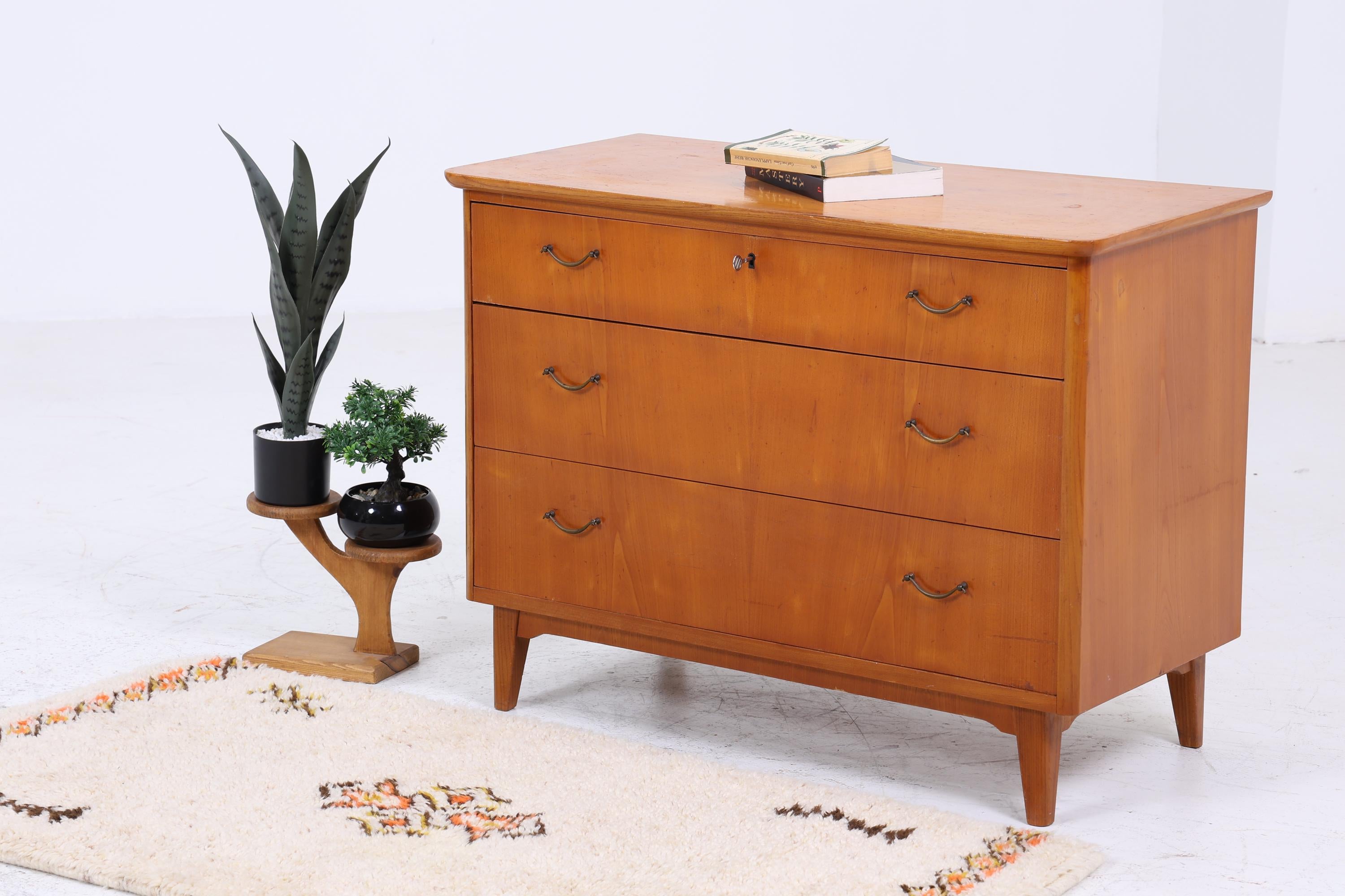 60er Jahre Schubladen Kommode | Mid Century Schubladen Schrank | Vintage Holz Aufbewahrung