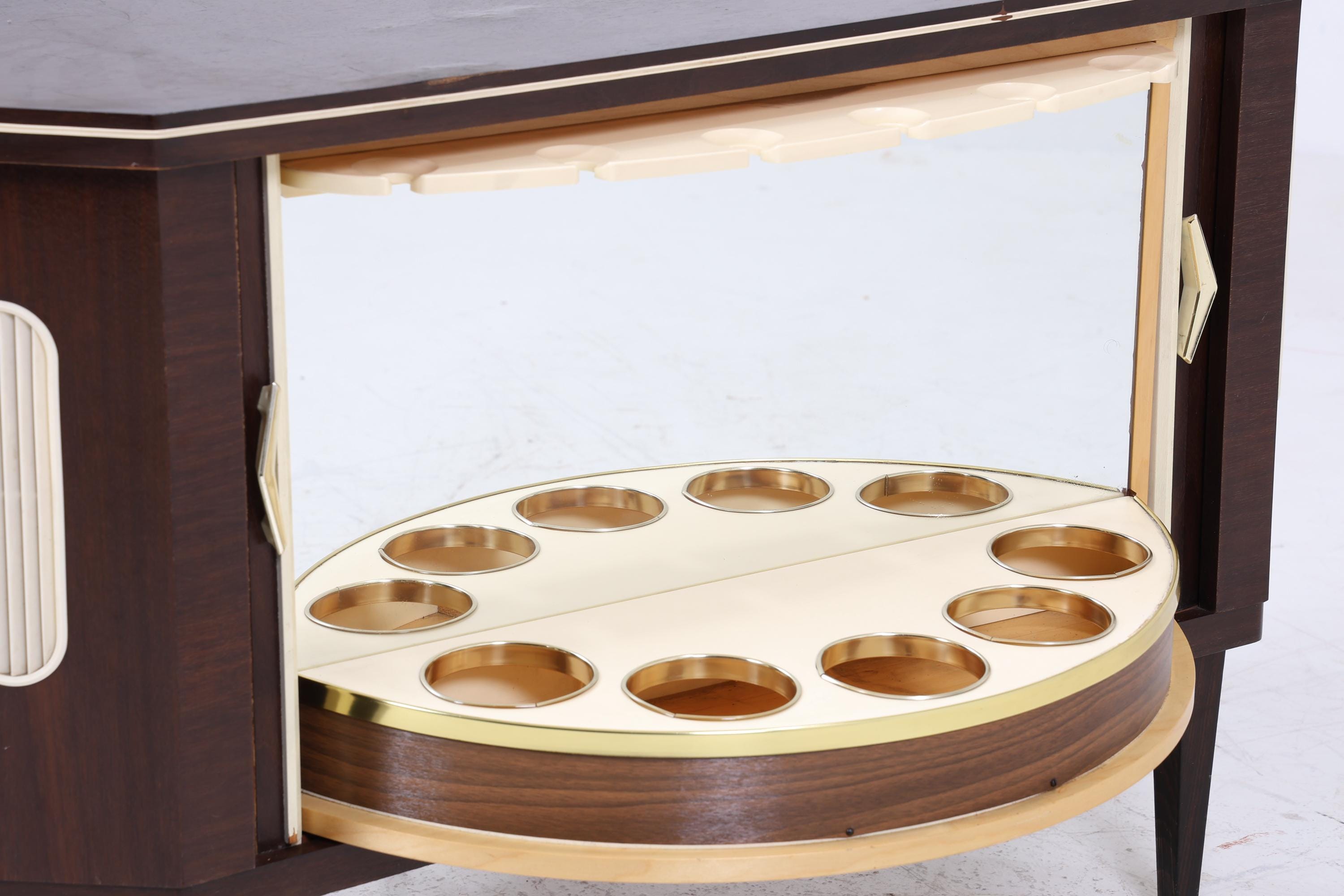 Vintage Barschrank 60er Jahre | Mid Century Eckkommode Retro Schrank 70er Holz Aufbewahrung
