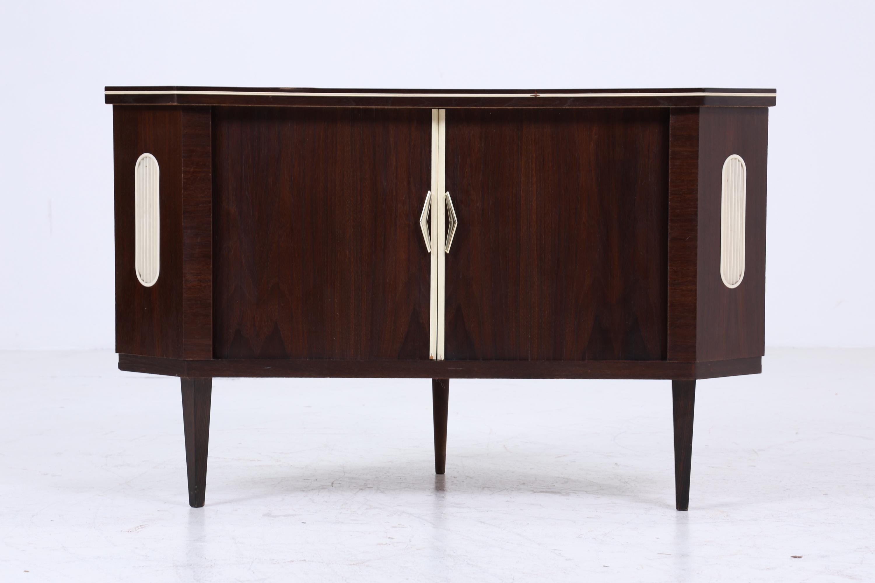 Vintage Barschrank 60er Jahre | Mid Century Eckkommode Retro Schrank 70er Holz Aufbewahrung
